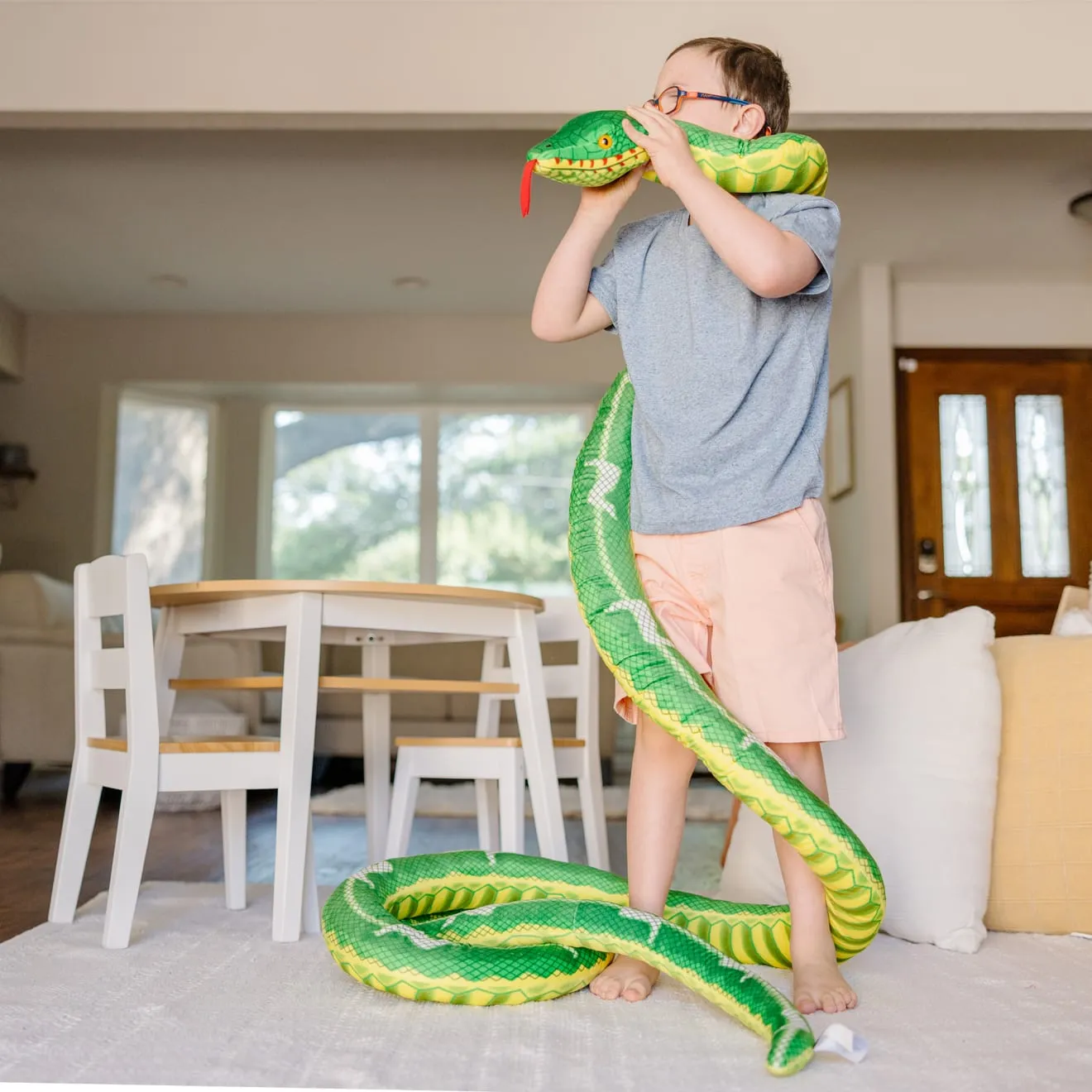 Melissa & Doug Snake Jumbo knuffel slang extra lang