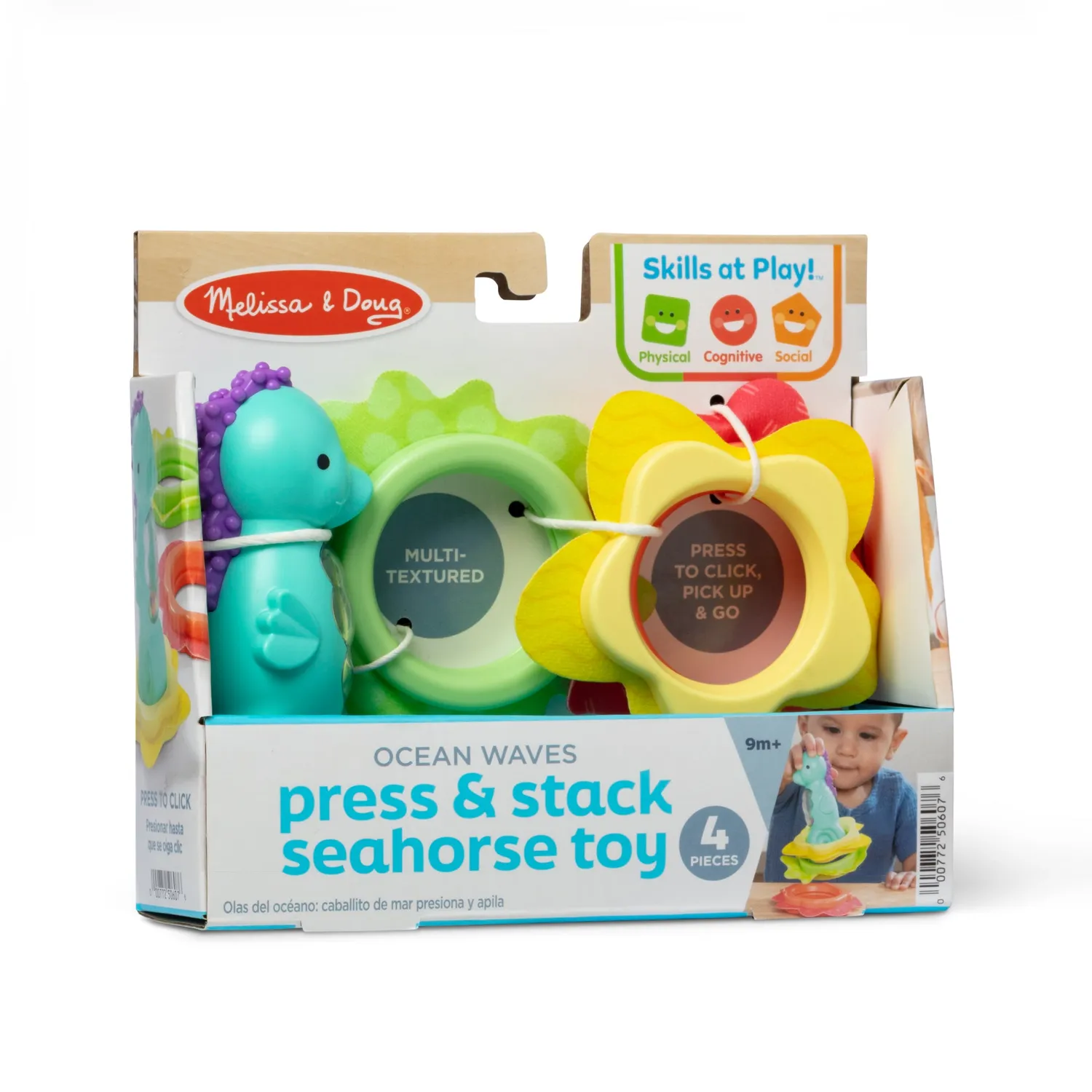 Melissa & Doug Ocean Waves Press zeepaardje stapelaar