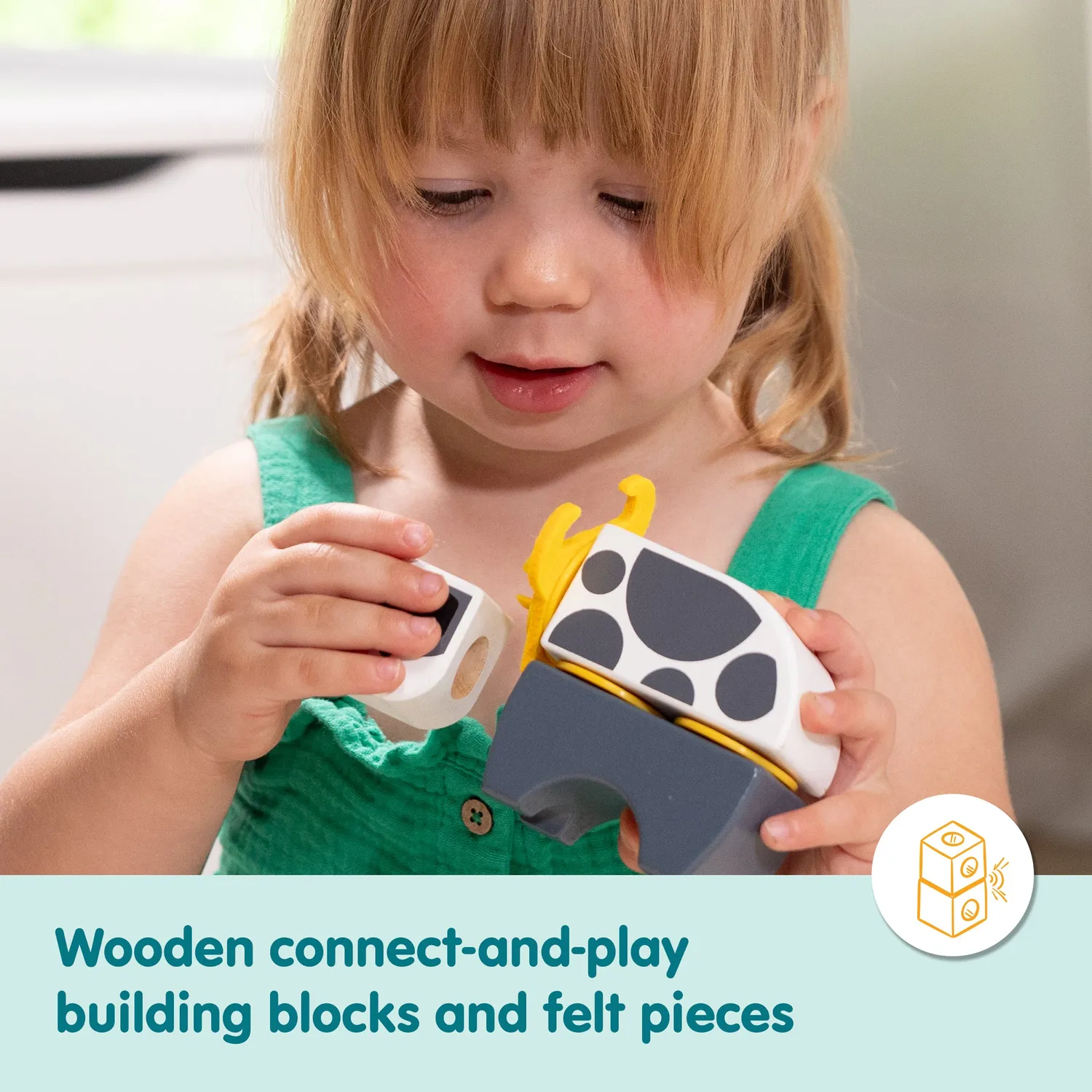 Melissa & Doug Blockables Farm bouwset blokken