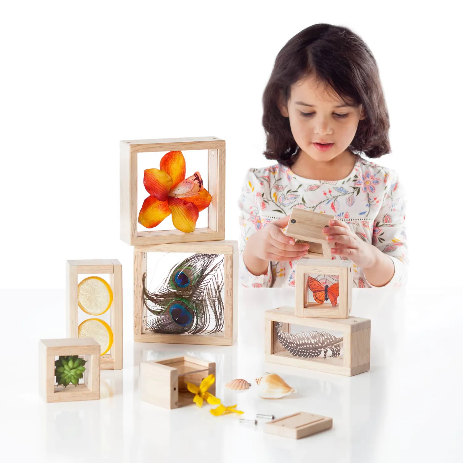 Guidecraft Treasure Blocks sensorische blokken transparant 8 stuks