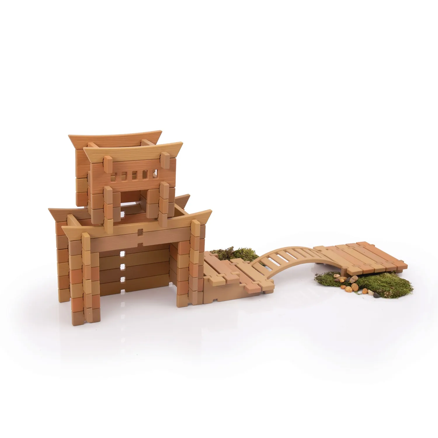 Guidecraft Tabletop Notch Blocks bouwblokken Eastern 87-delig