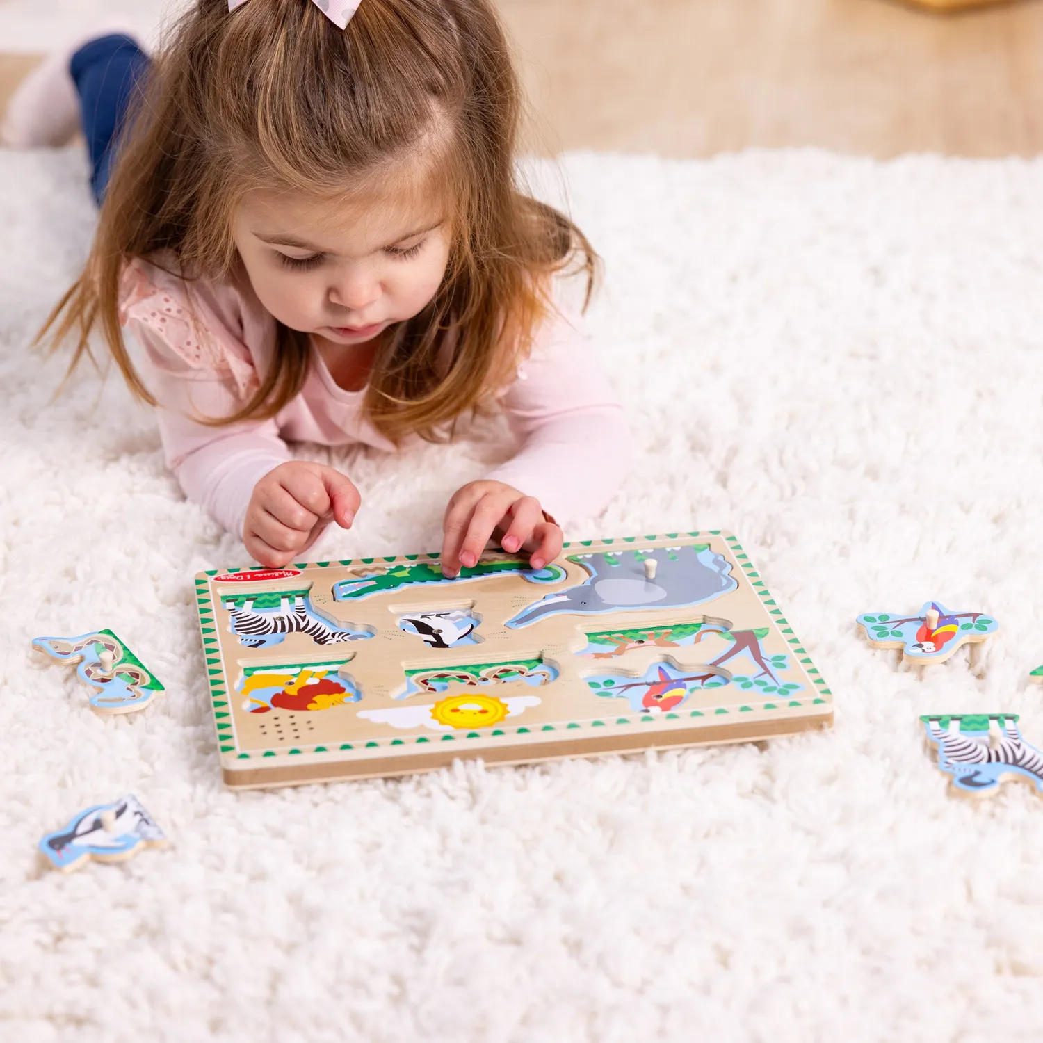Melissa & Doug Zoo geluidspuzzel 8 stukjes dierengeluid