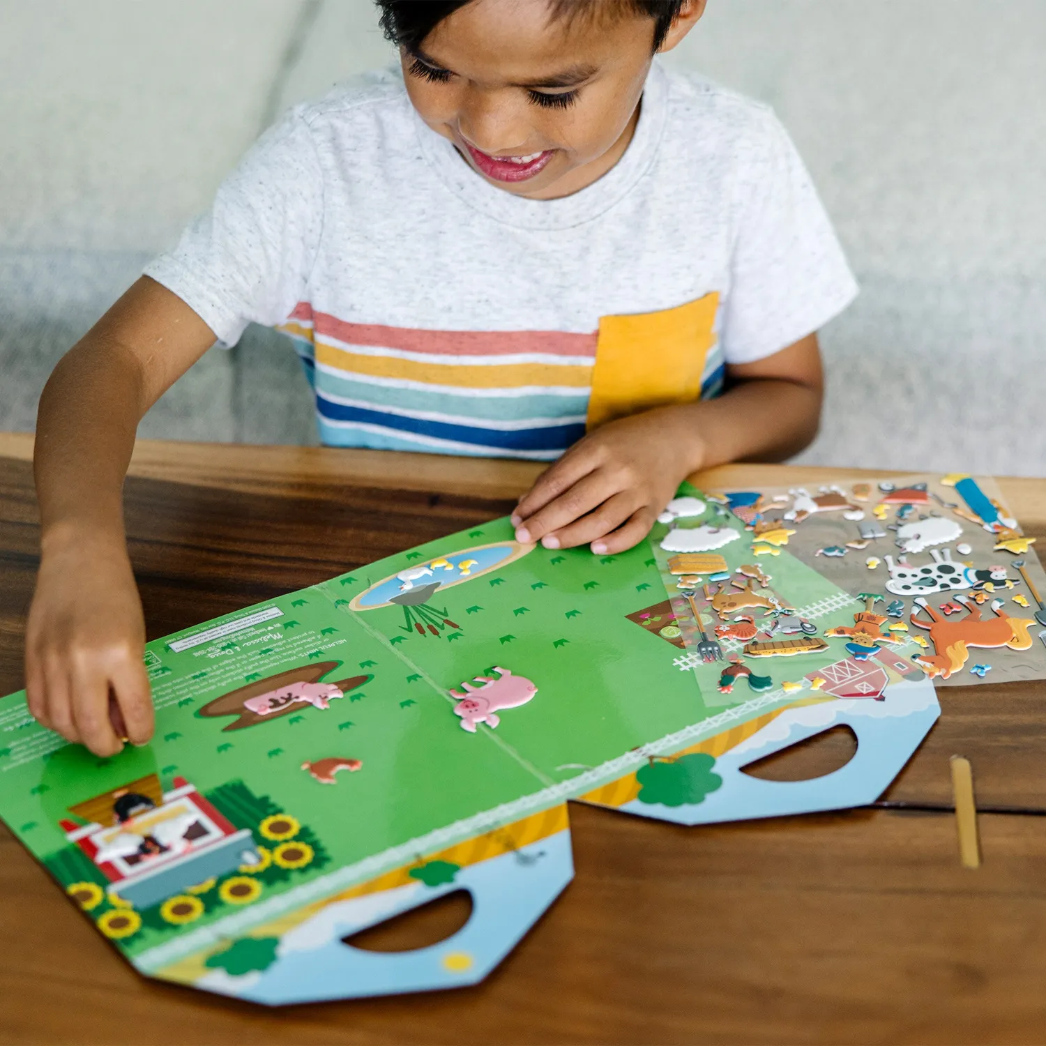 Melissa & Doug Puffy Sticker On the Farm herbruikbare stickers
