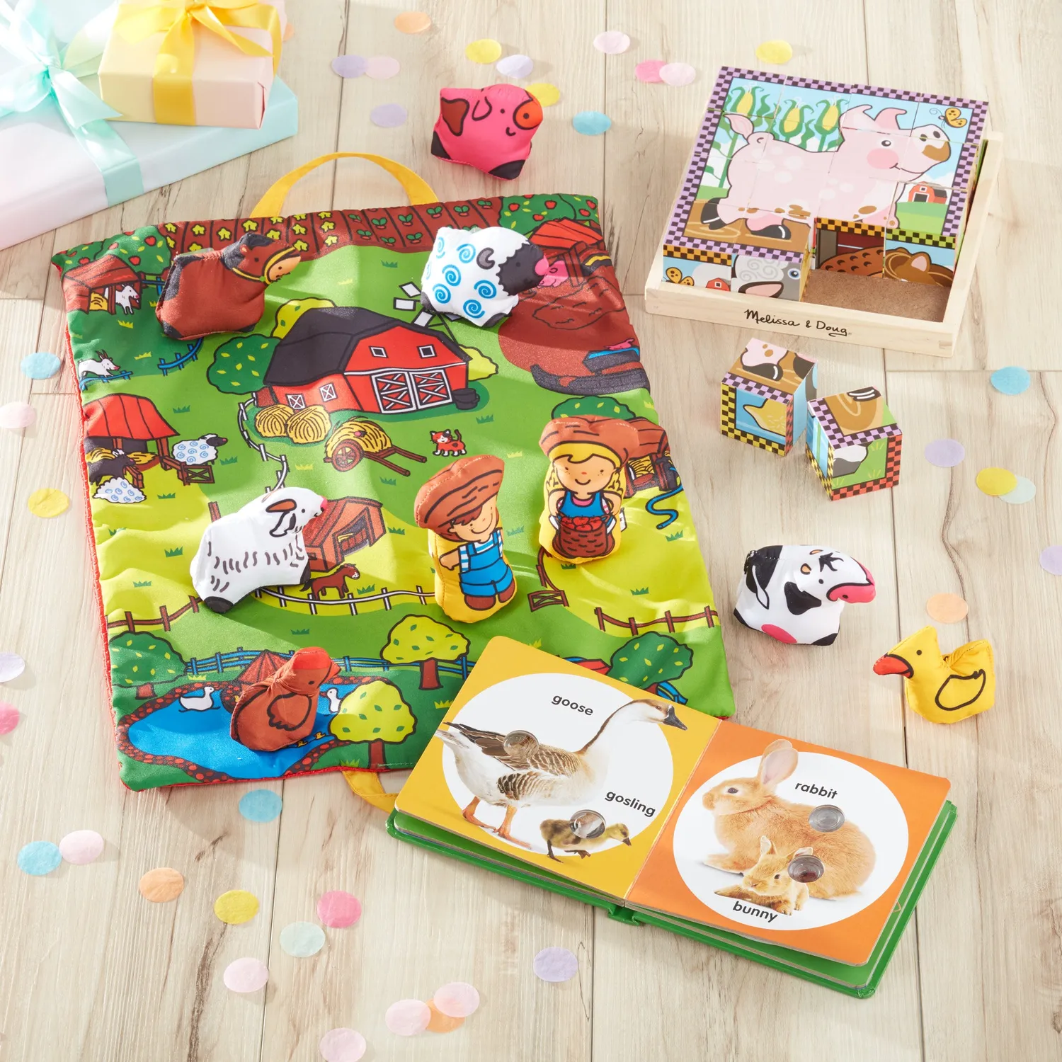 Melissa & Doug Poke-a-Dot Farm kartonboek boerderijdieren 1-2 jr
