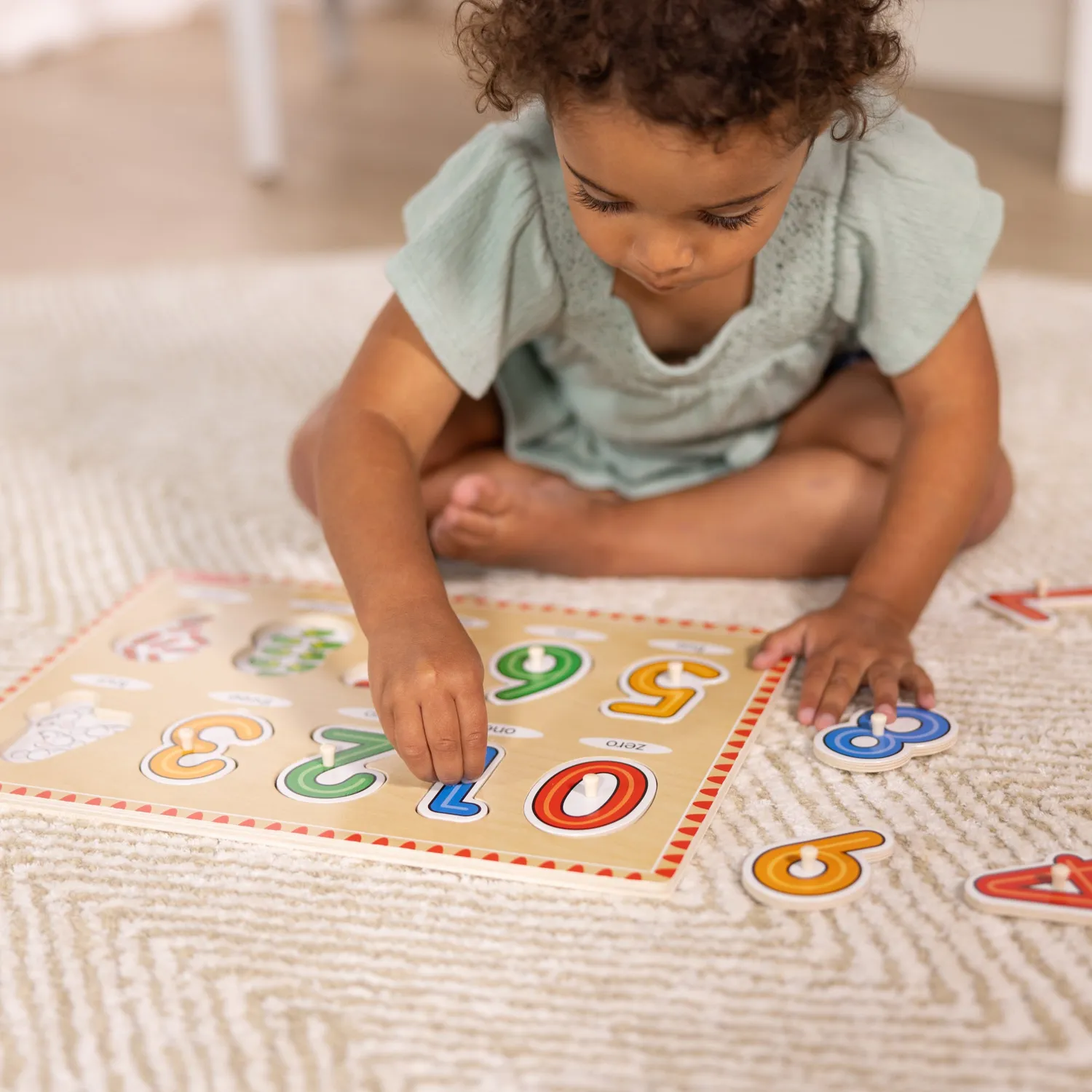 Melissa & Doug Lift & See Numbers nopjespuzzel 10 stukjes hout