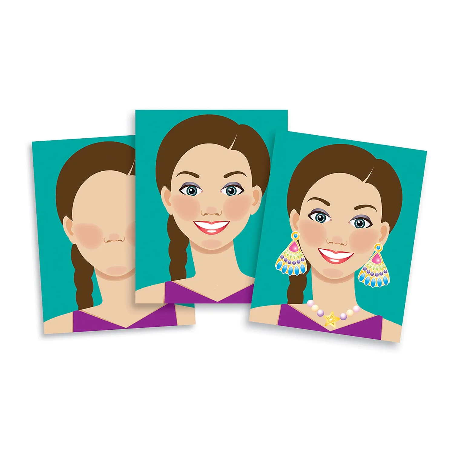 Melissa & Doug Make-a-Face Fashion Faces stickerboek
