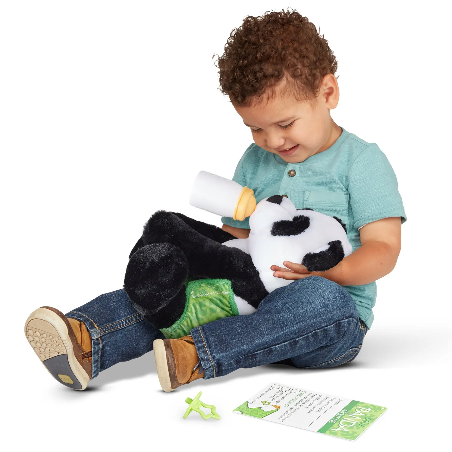 Melissa & Doug Baby Panda Knuffel 28 cm met fles