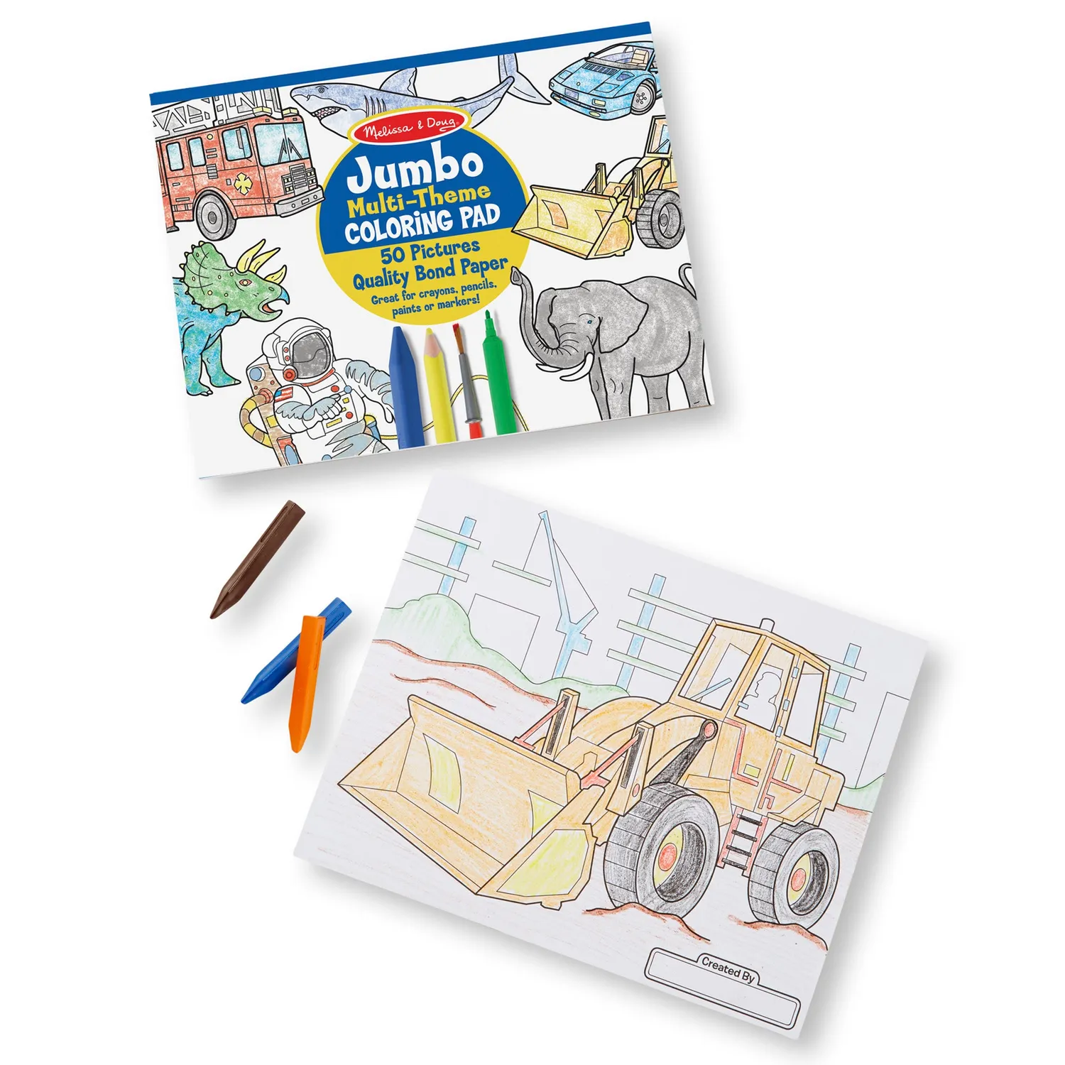 Melissa & Doug Jumbo kleurblok 50 pagina's 28x36 cm