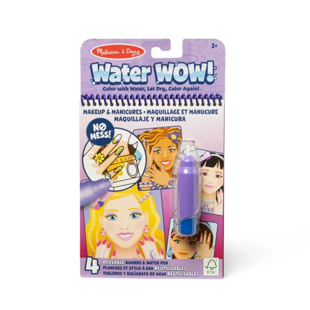 Melissa & Doug Water Wow Kleurboek make-up 4 pagina's