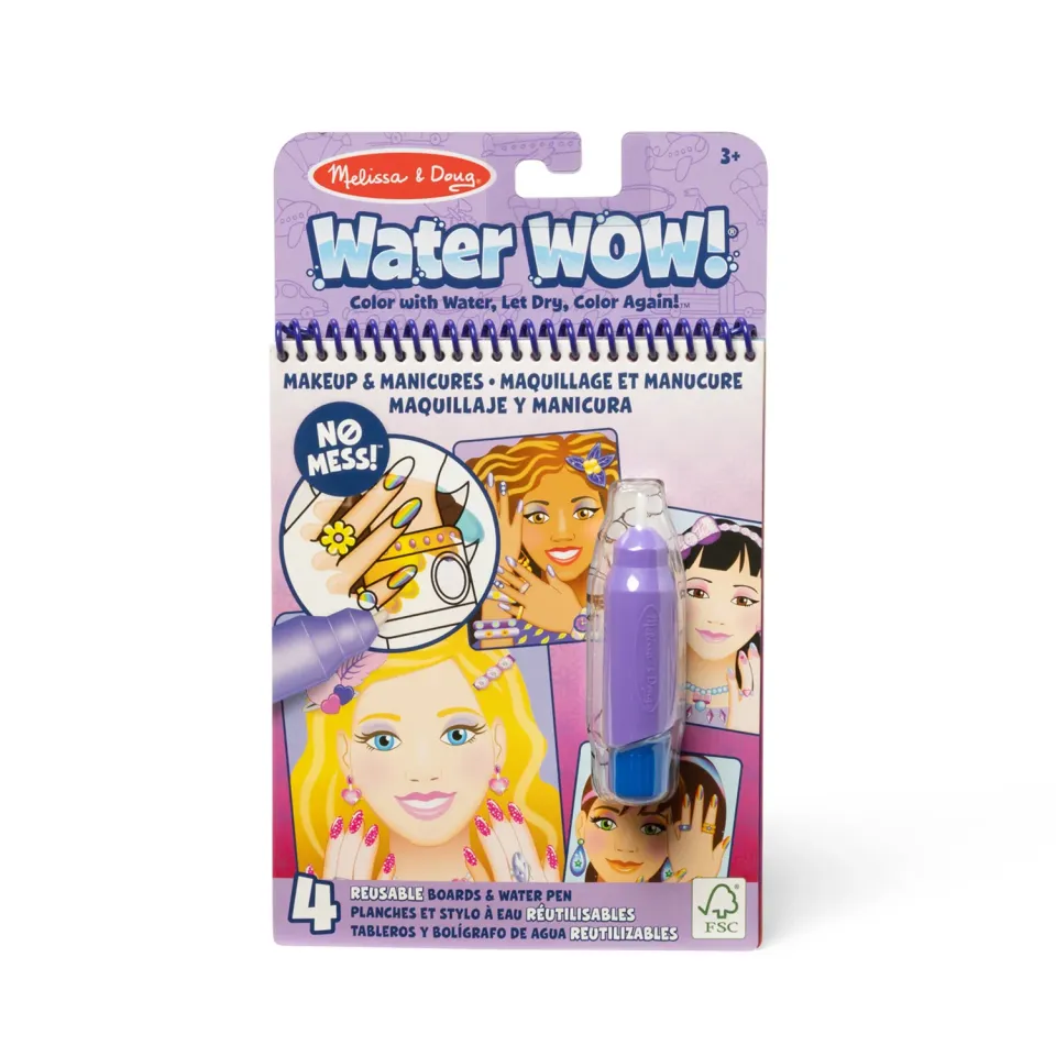 Melissa & Doug Water Wow Kleurboek make-up 4 pagina's
