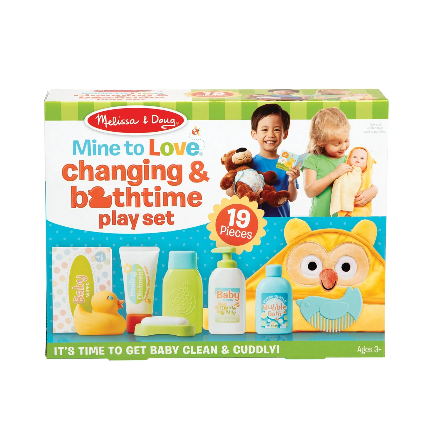 Melissa & Doug Mine to Love poppen bad- en verschoonset 19-delig