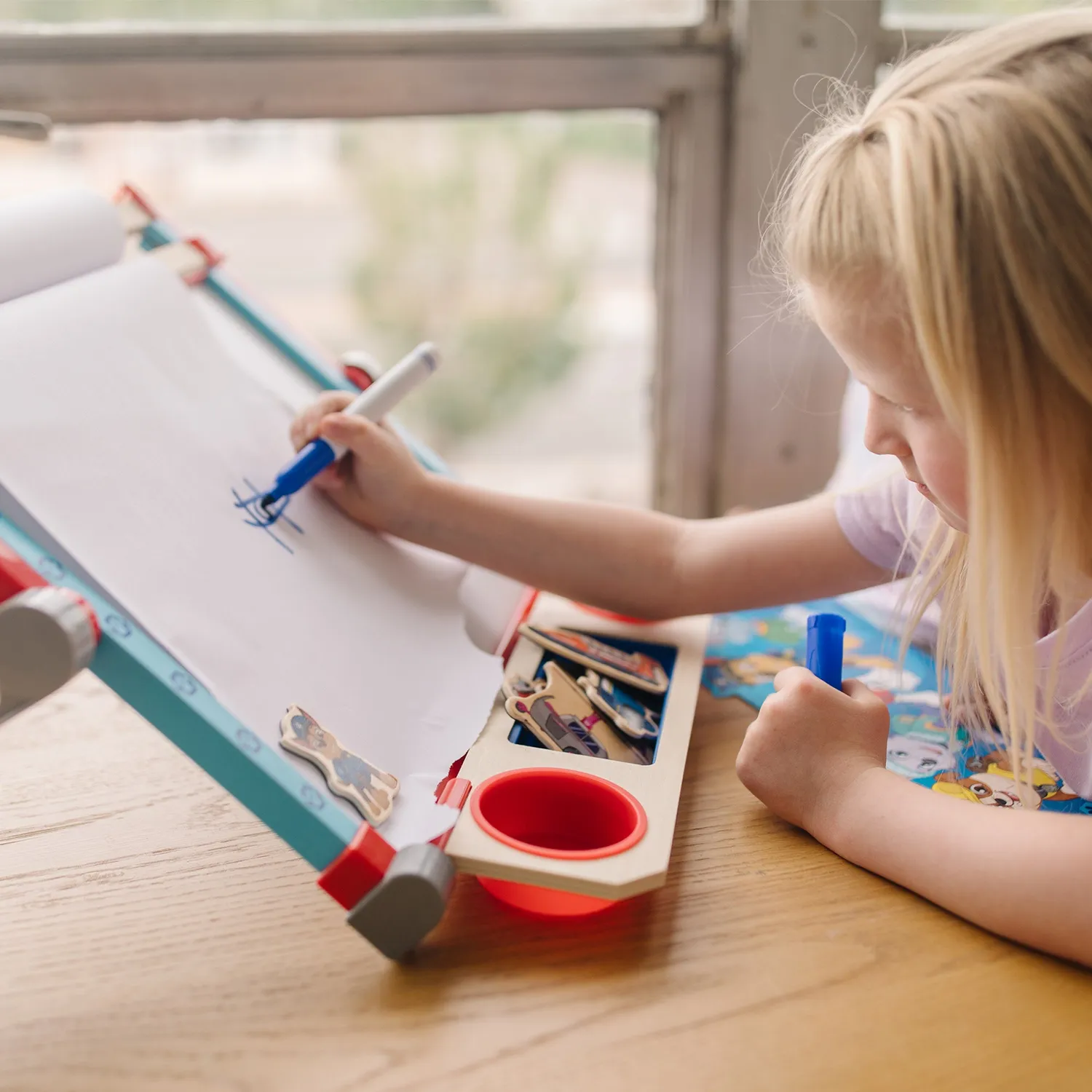 Melissa & Doug PAW Patrol Wooden Tabletop Art Center tekenbord