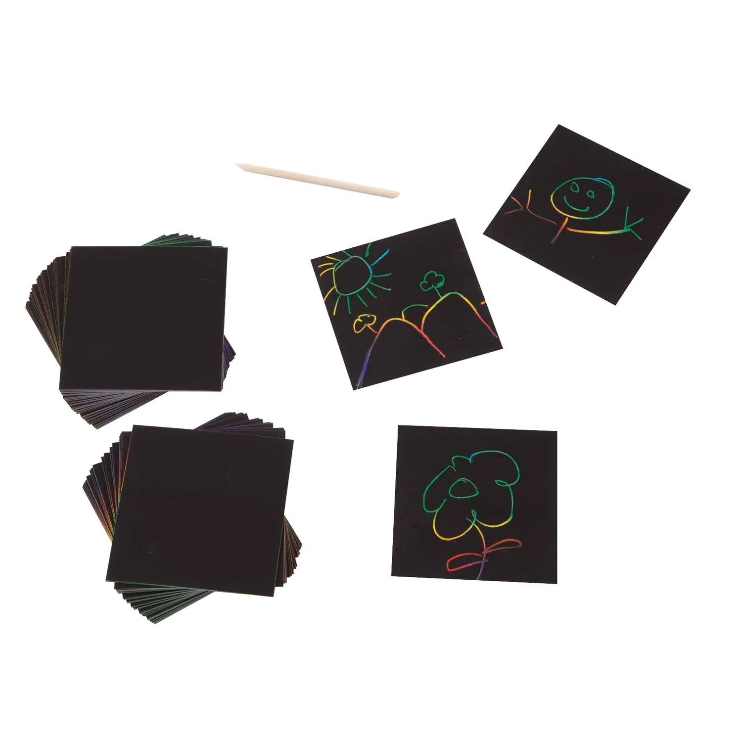 Melissa & Doug Scratch Art Rainbow Mini Notes krasblok 125 stuks