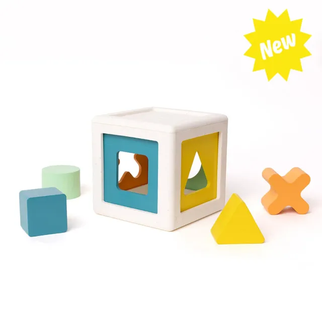 OPPI Kuby sorteerkubus 17-delig hout silicone