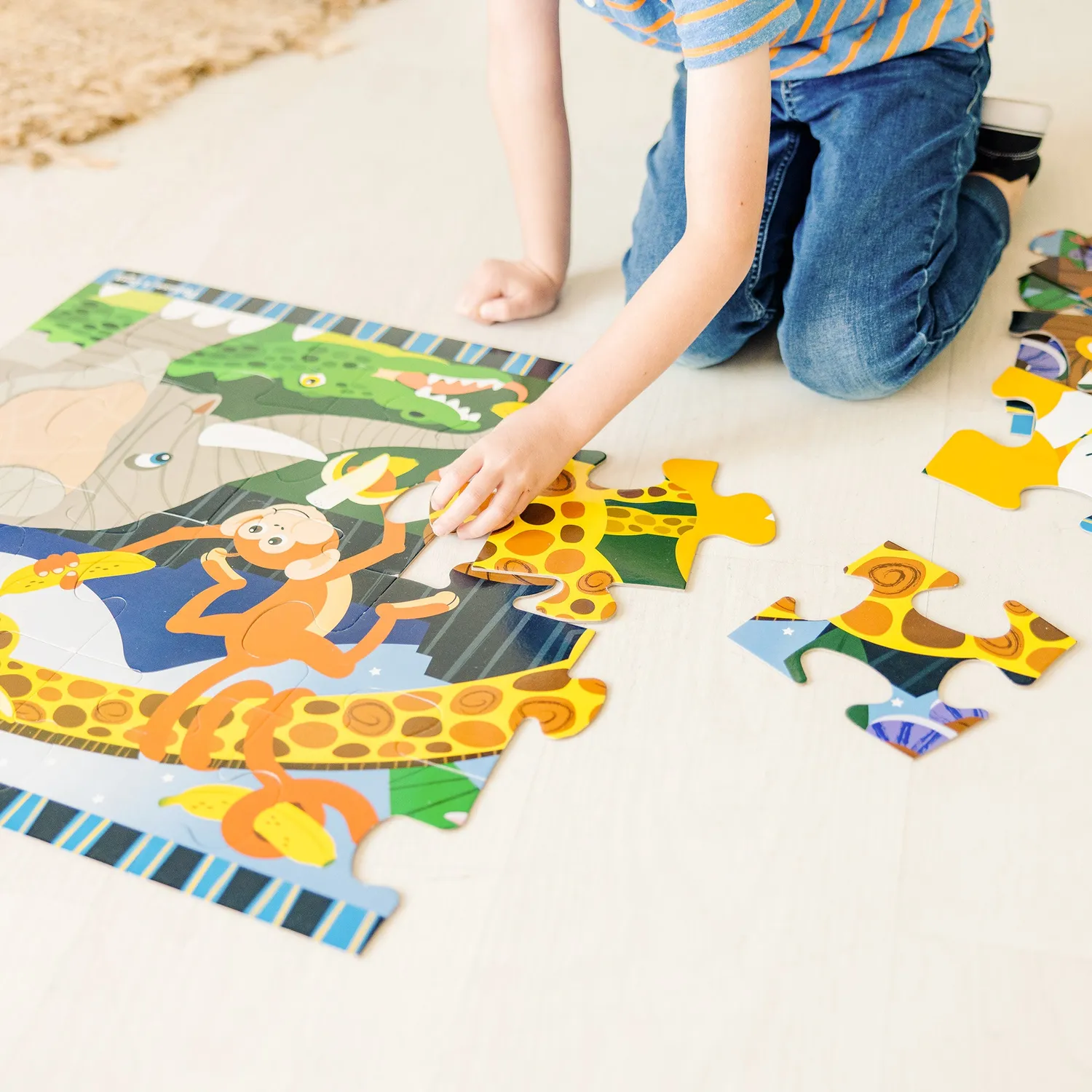 Melissa & Doug Safari Social vloerpuzzel 24 stukjes dieren