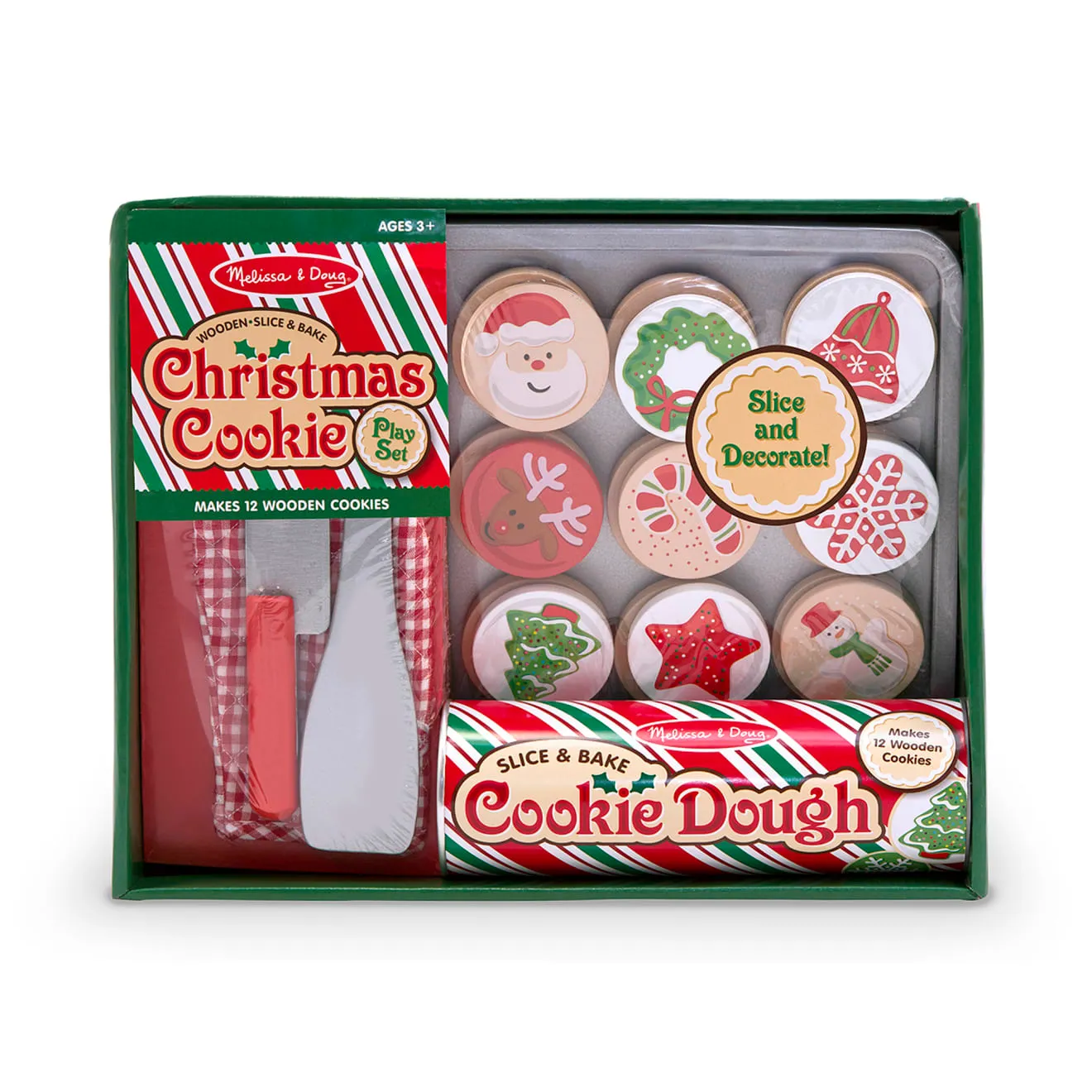 Melissa & Doug Slice & Bake koekjes speelset kerst 12 stuks