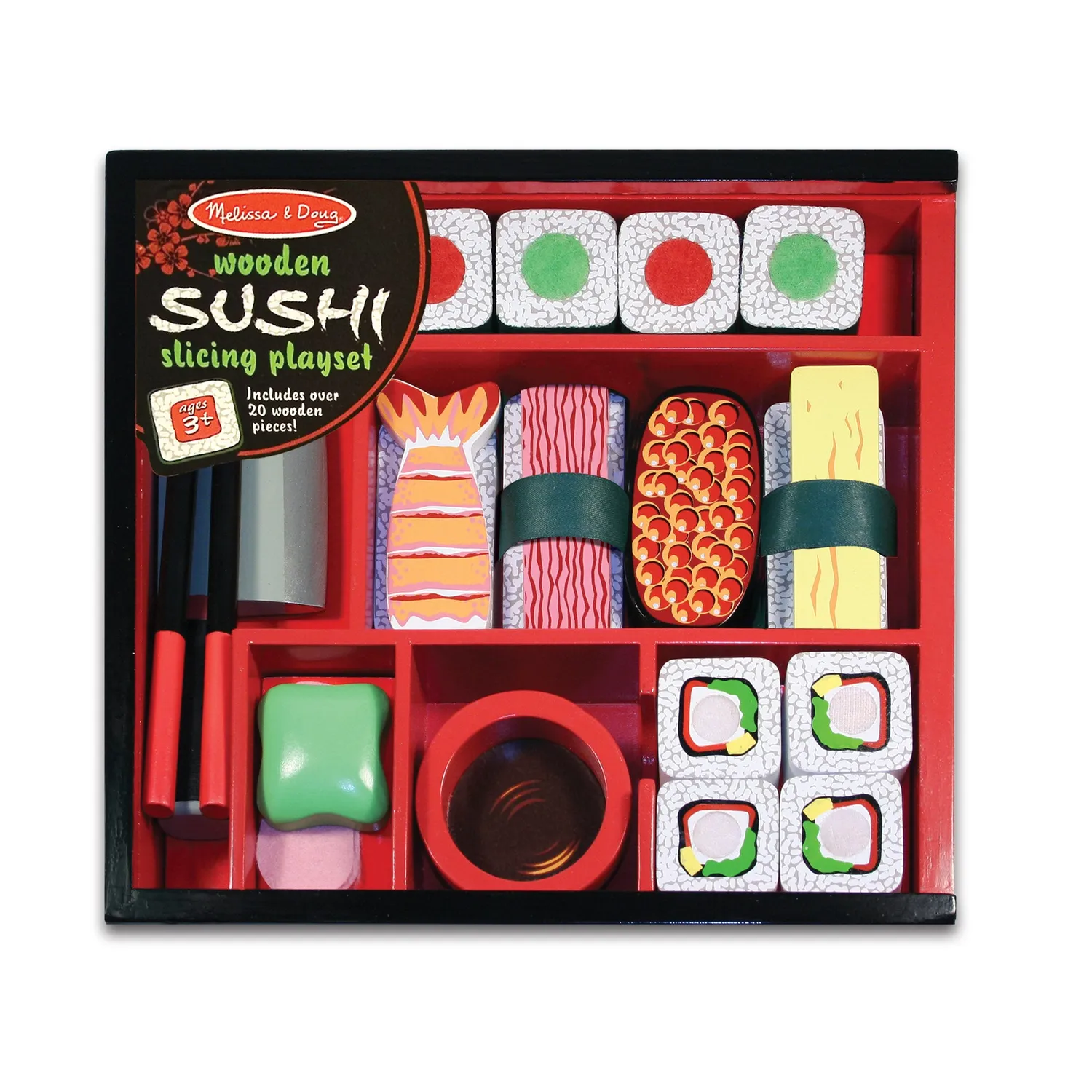 Melissa & Doug Sushi Slicing houten speelset 24-delig