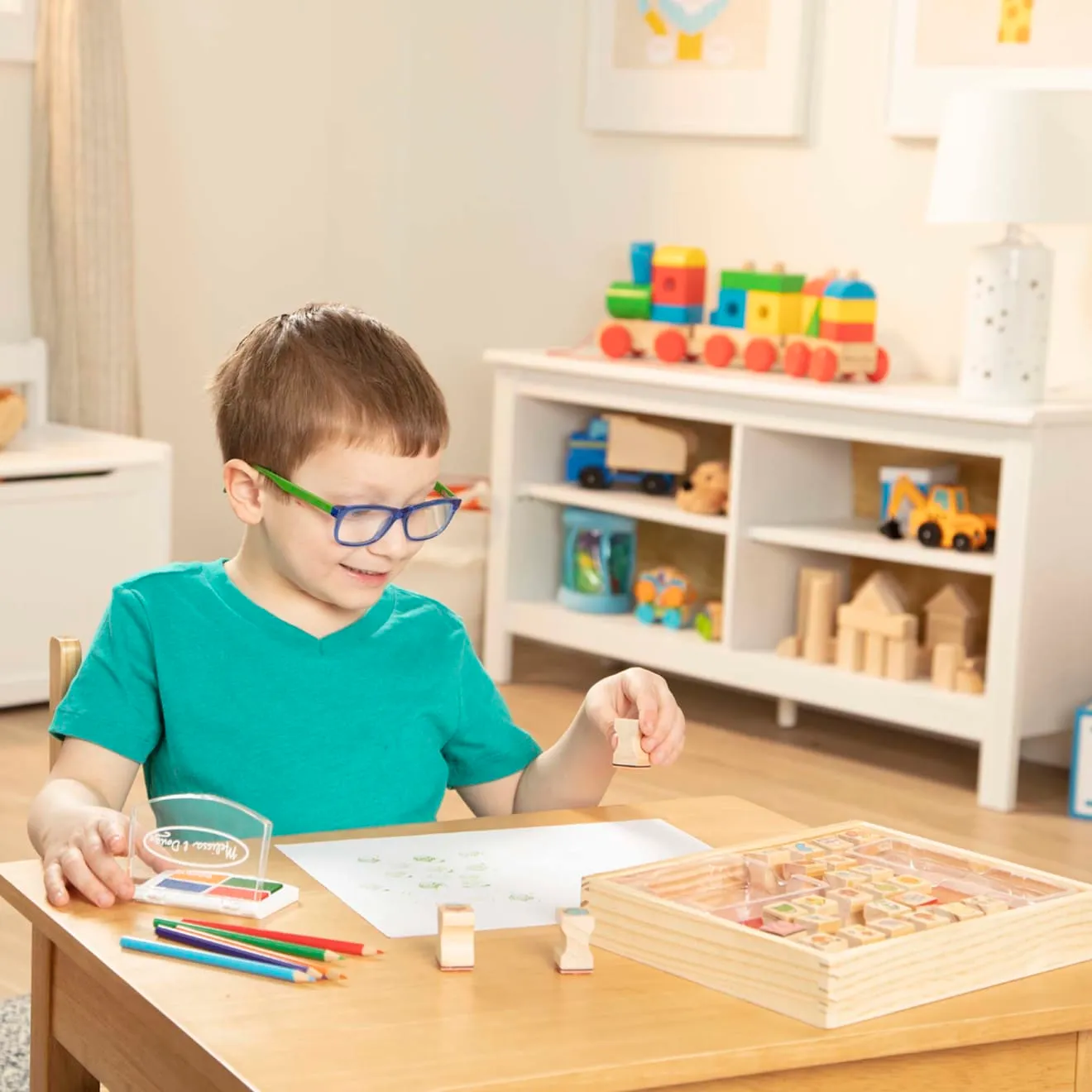 Melissa & Doug Favorite Things Stempelset houten 26 stuks
