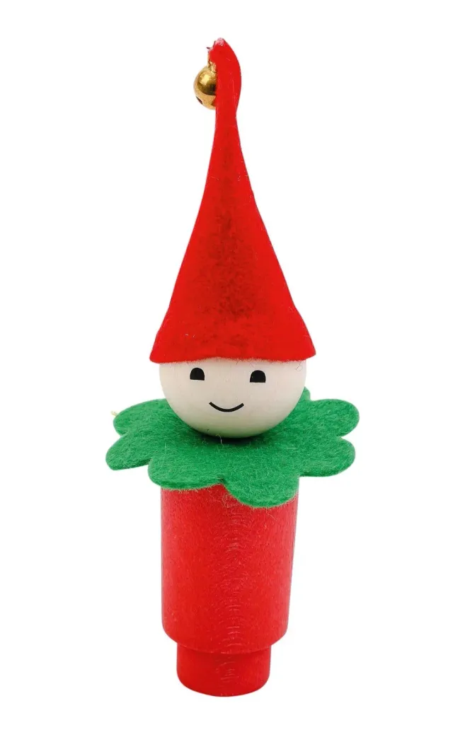 Ginger Fairy steker verjaardagskabouter 10 cm hout