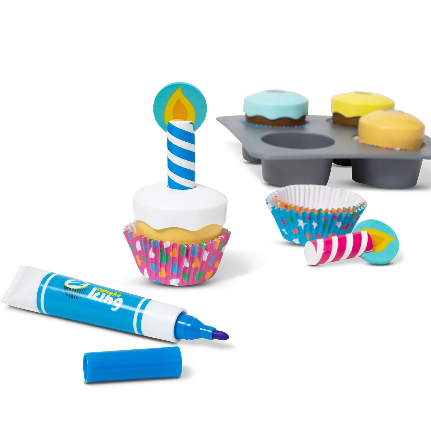 Melissa & Doug Bake & Decorate Cupcake Speelset Houten