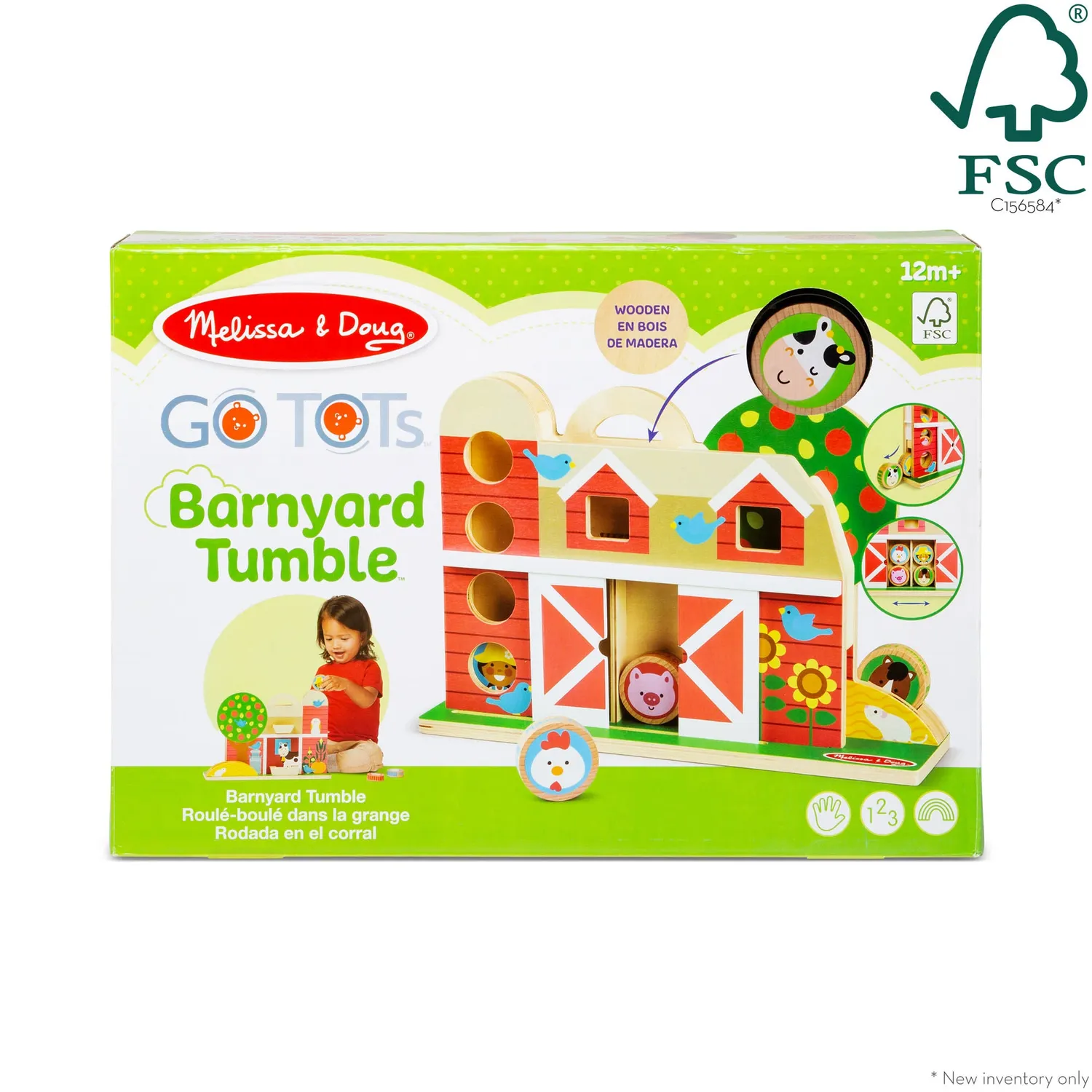 Melissa & Doug GO Tots Barnyard Tumble boerderijbaan hout