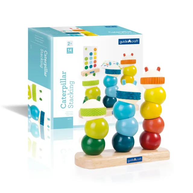 Guidecraft Caterpillar Stacking stapelspeelgoed 2 jaar
