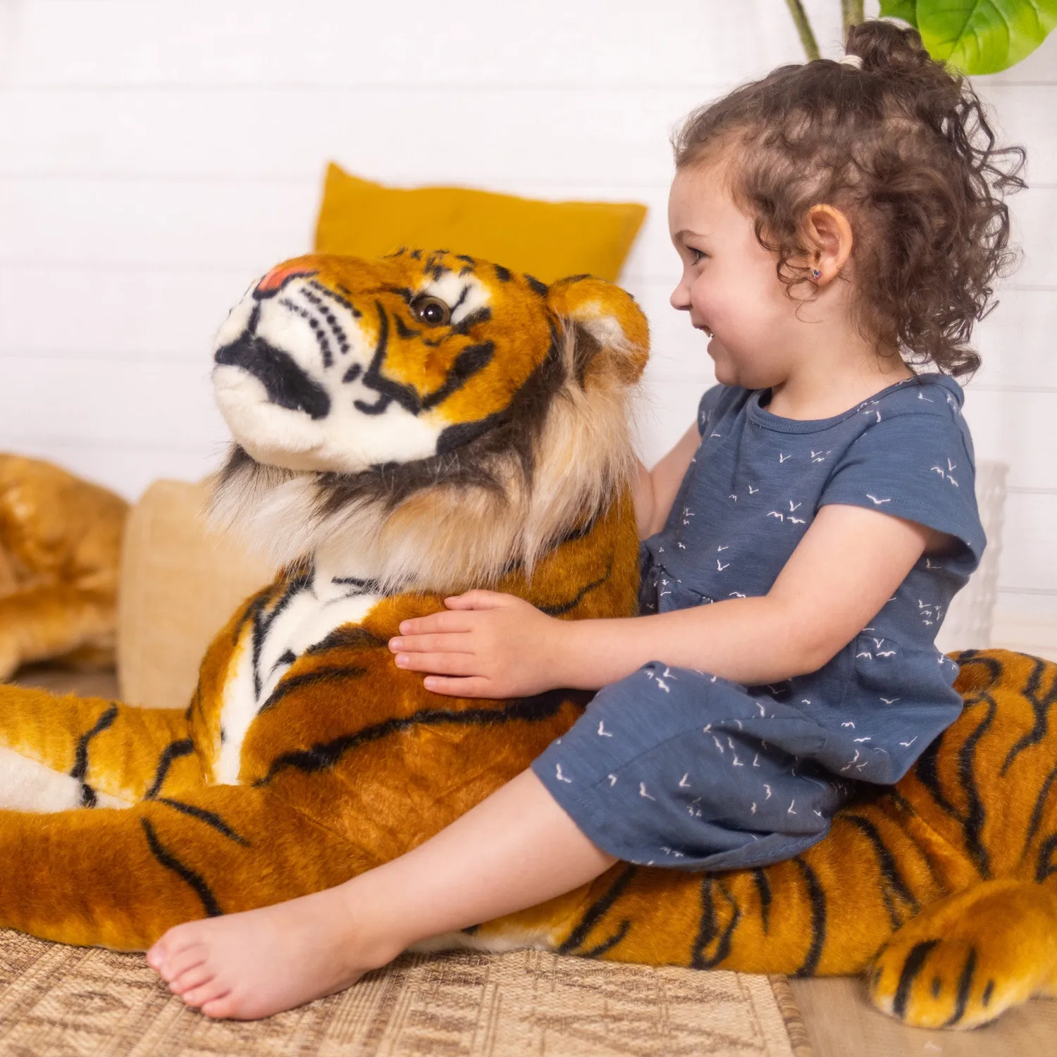 Melissa & Doug Tijger knuffel groot levensecht pluche