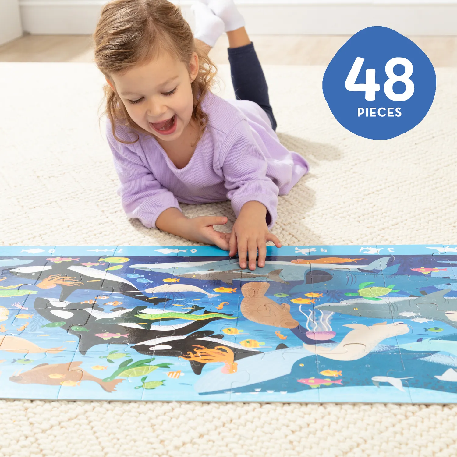Melissa & Doug Beneath the Waves vloerpuzzel 48 stukjes oceaan