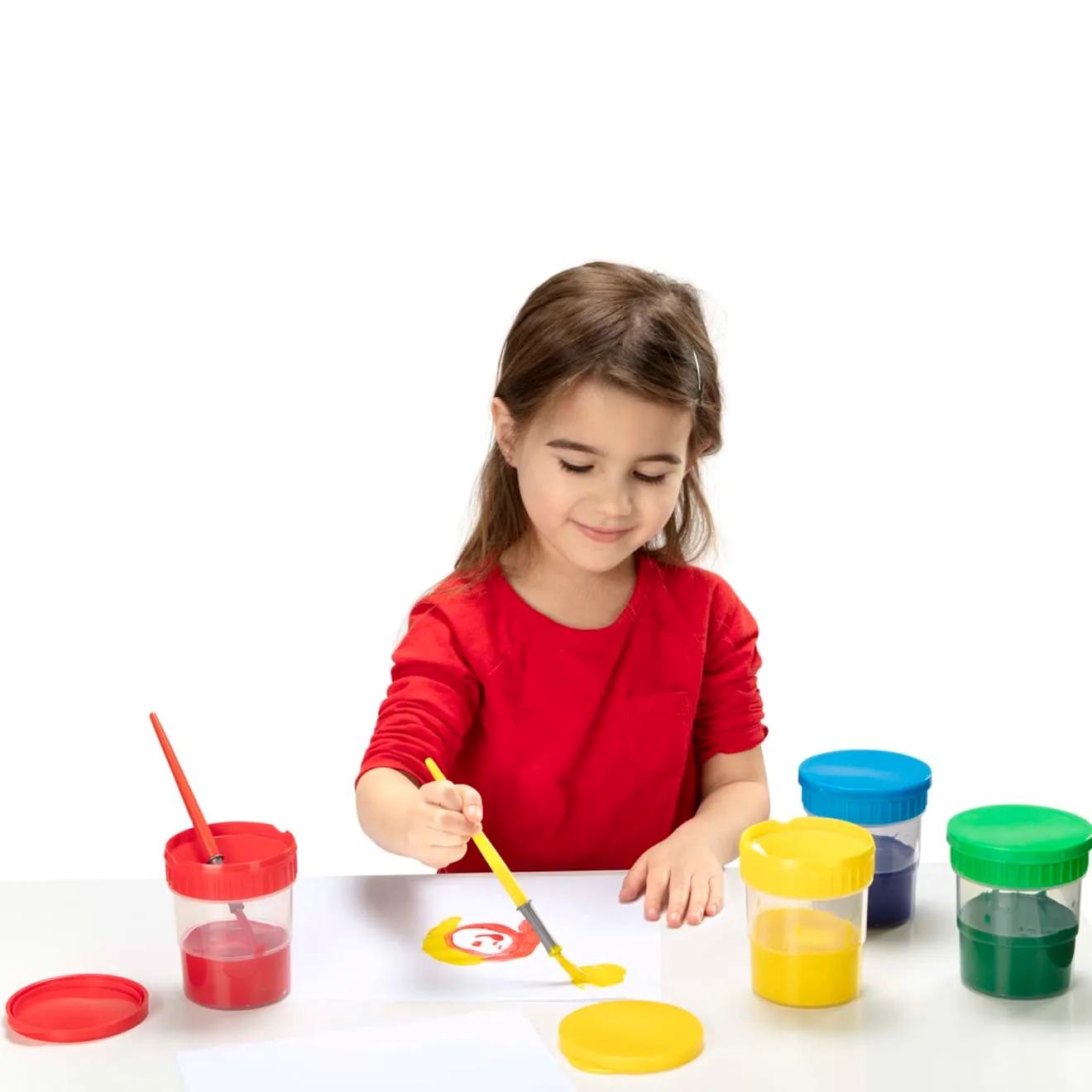 Melissa & Doug morsvrije verfpotjes 4 stuks met deksels