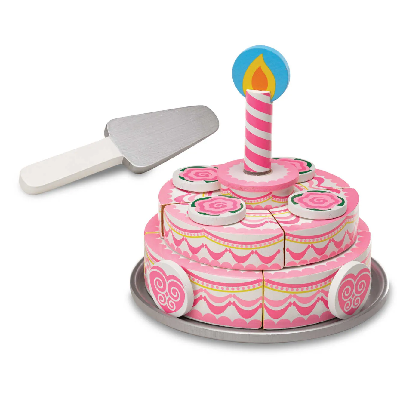 Melissa & Doug Triple-Layer Party Cake houten speelgoedtaart