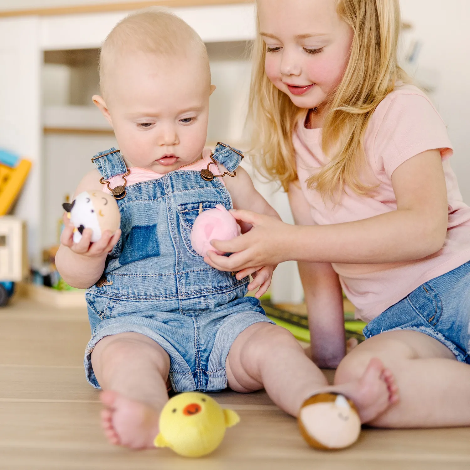 Melissa & Doug Rollables Farm Friends rolspeeltjes 4 stuks zacht