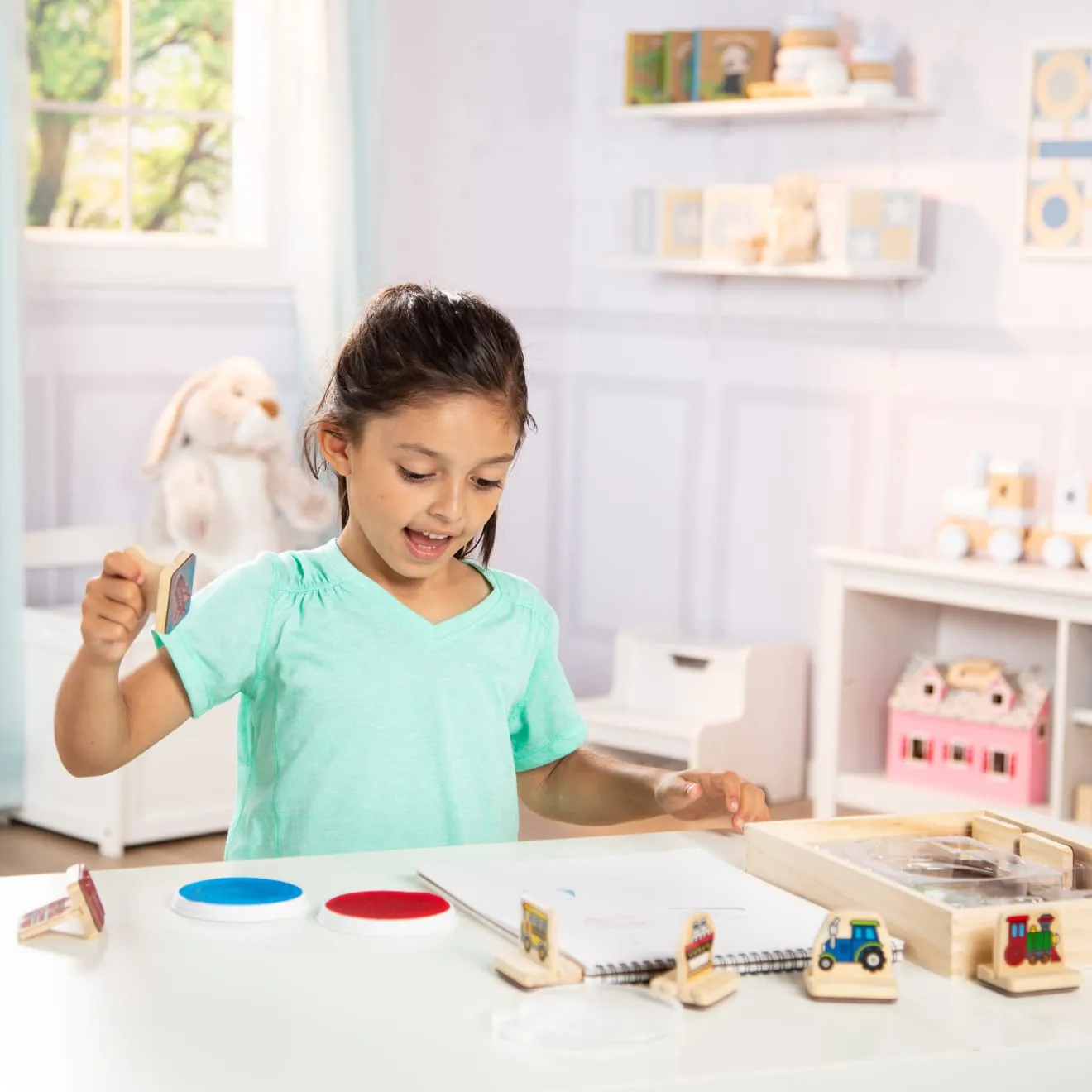 Melissa & Doug My First voertuigen stempelset 8 stuks