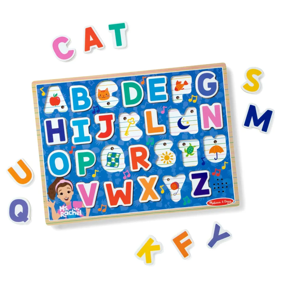 Melissa & Doug Ms Rachel letterpuzzel hout geluid 26-delig