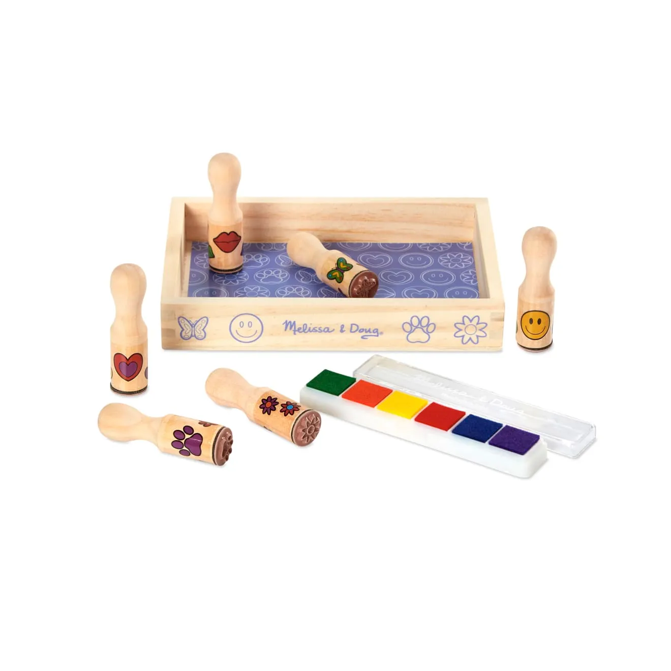 Melissa & Doug Happy Handles stempelset houten 6-delig