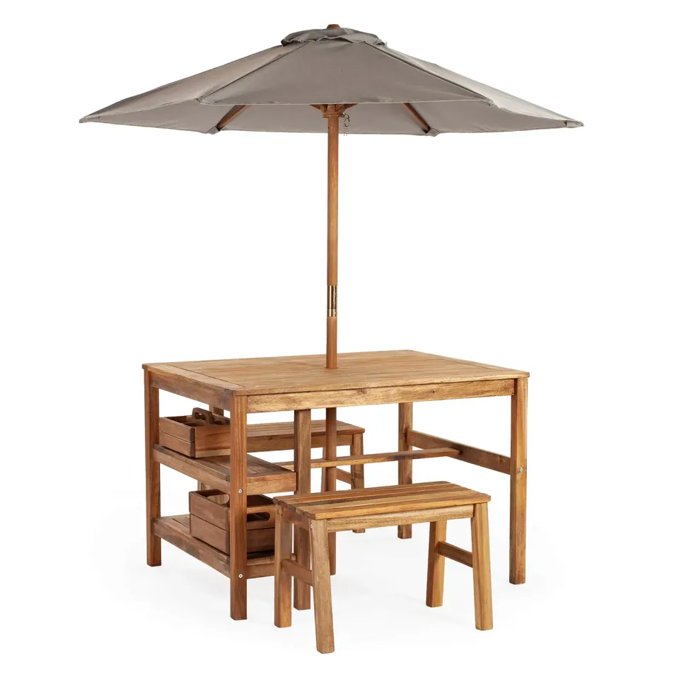 Guidecraft Martha Stewart Kids buiten knutseltafel set parasol
