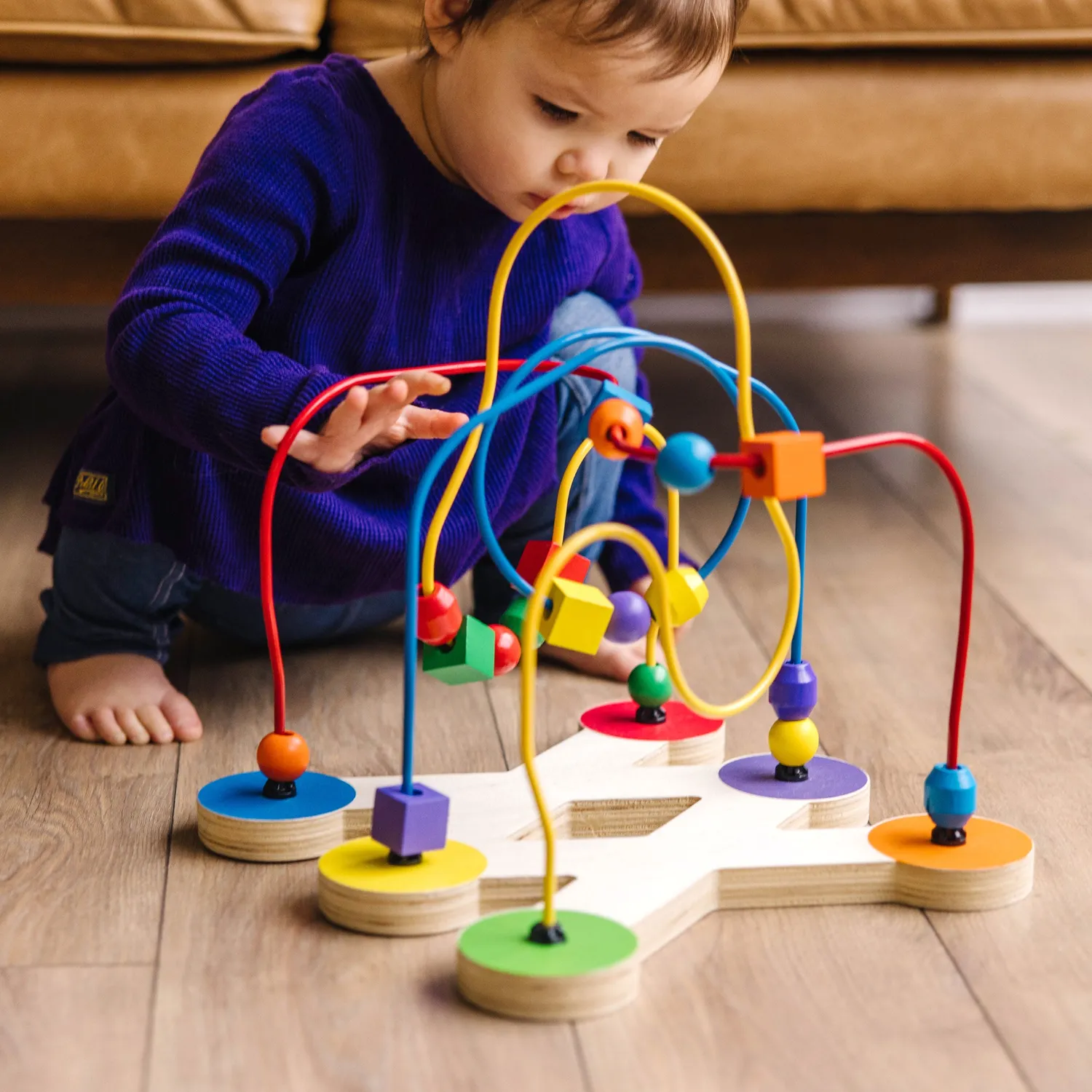Melissa & Doug Wooden Bead Maze Kralendoolhof hout 18 kralen