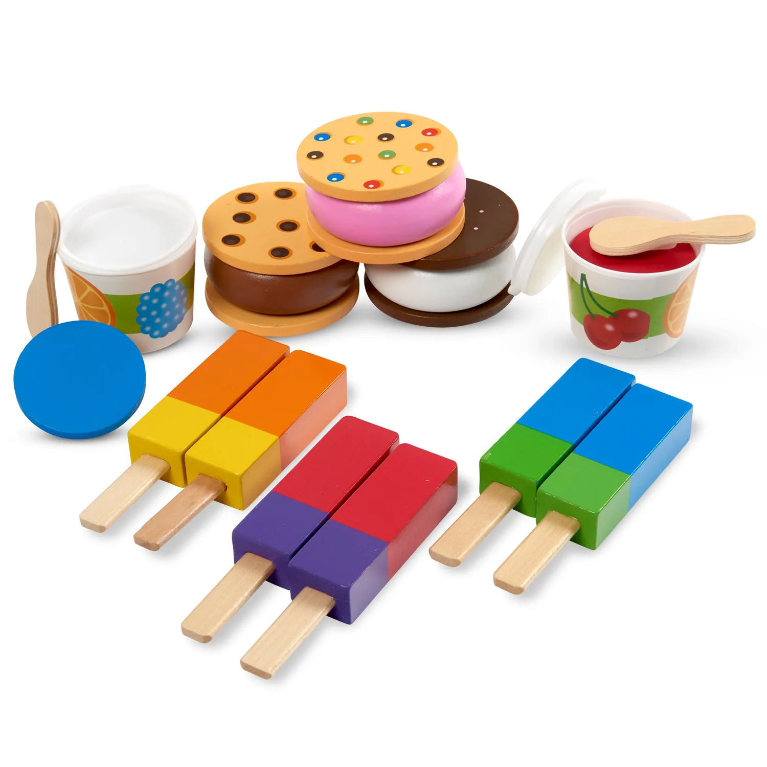 Melissa & Doug Frozen Treats ijsjes speelset 24-delig houten