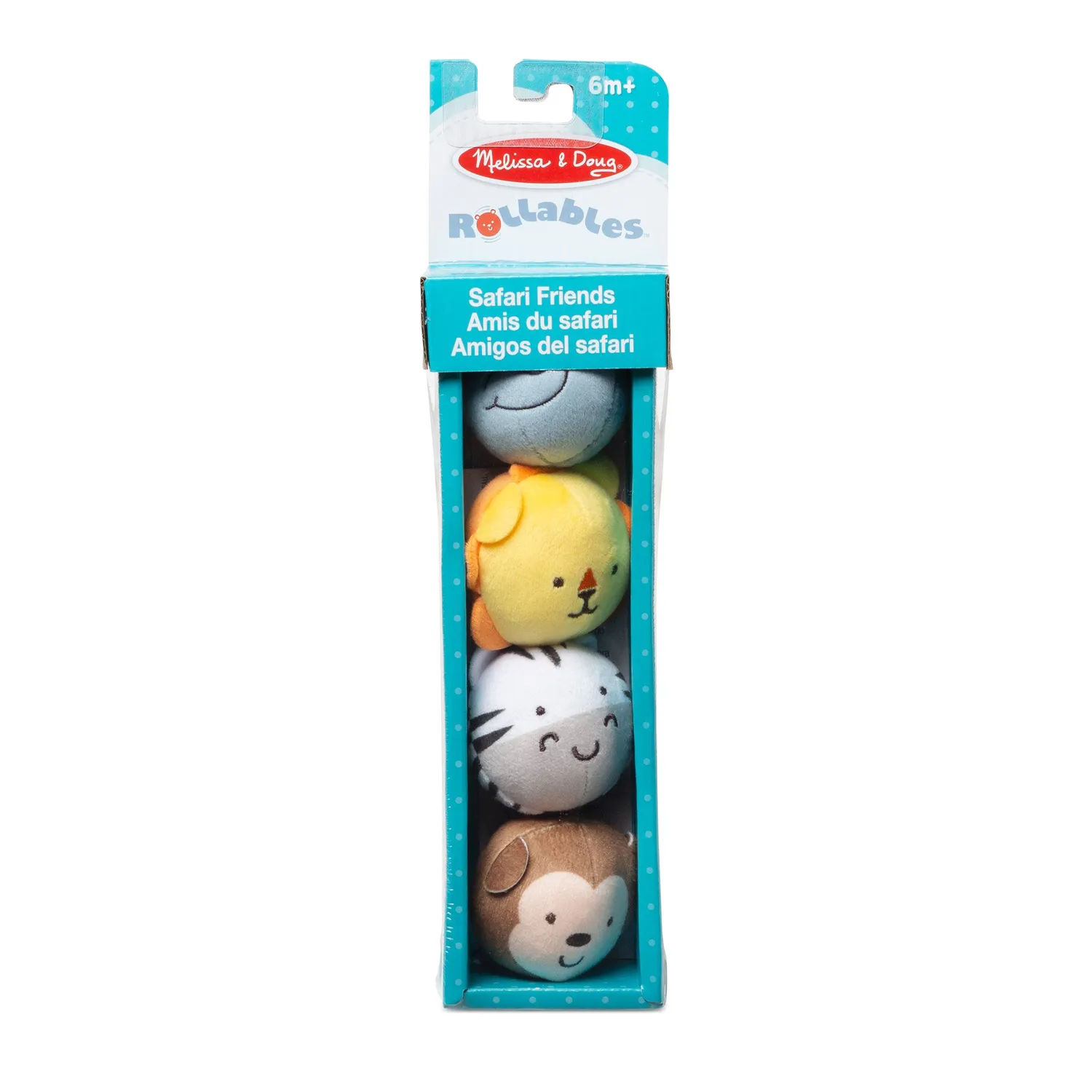 Melissa & Doug Rollables Safari Friends Knuffelbal 4-pack