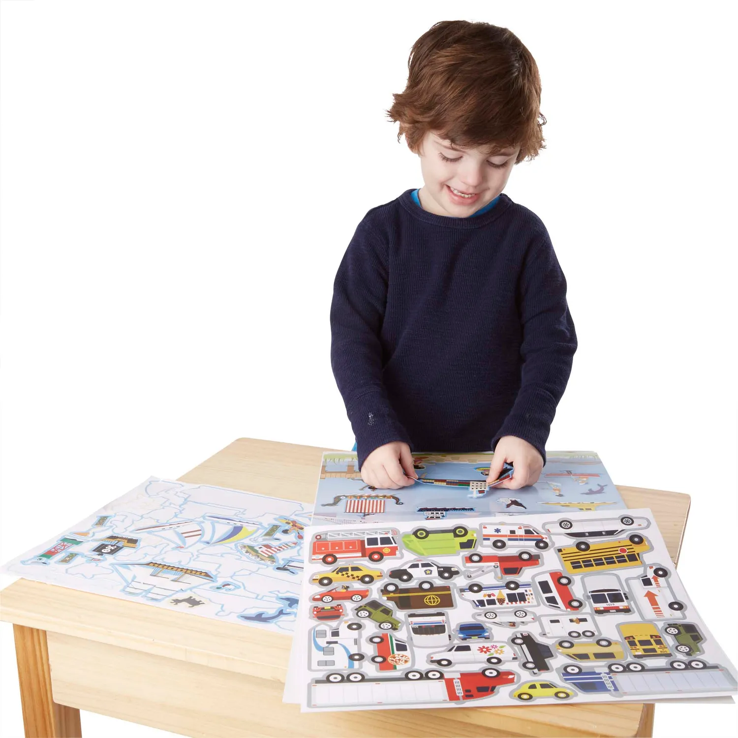 Melissa & Doug Reusable Sticker Pad Vehicles stickerboek voertuigen