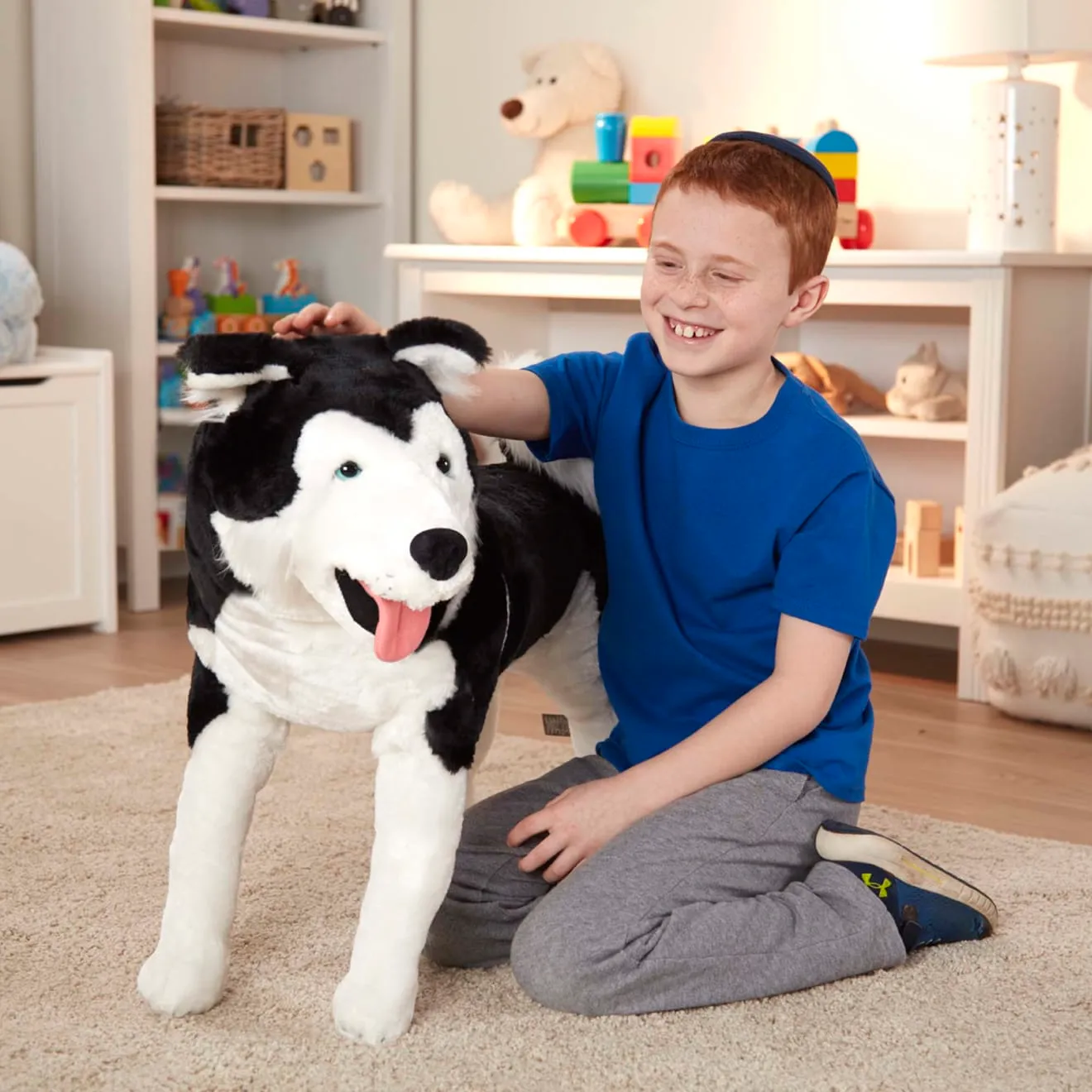 Melissa & Doug Husky knuffel groot levensecht 3-5 jaar