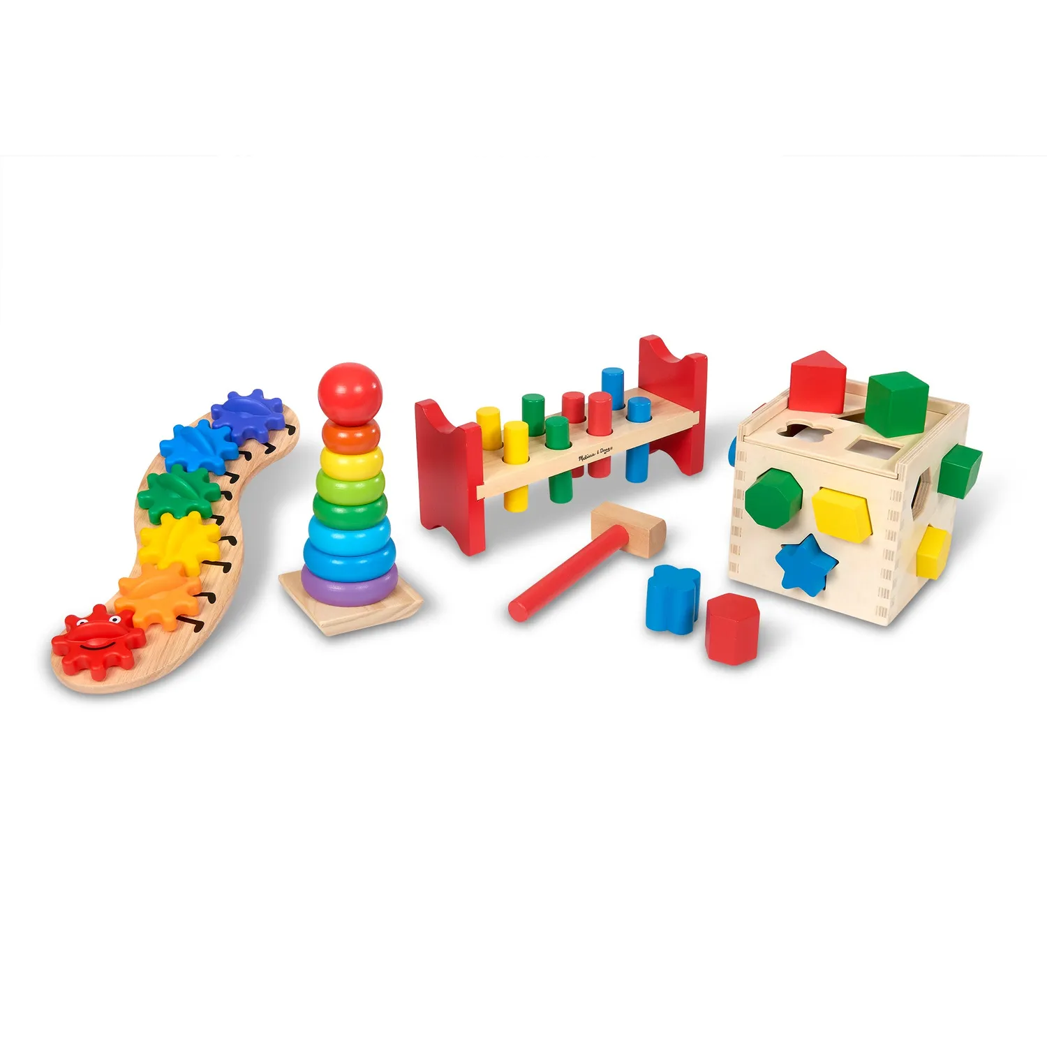 Melissa & Doug Classic Rainbow houten speelgoedset 4-delig