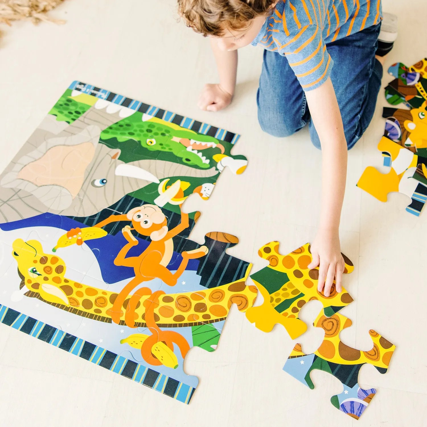 Melissa & Doug Safari Social vloerpuzzel 24 stukjes dieren