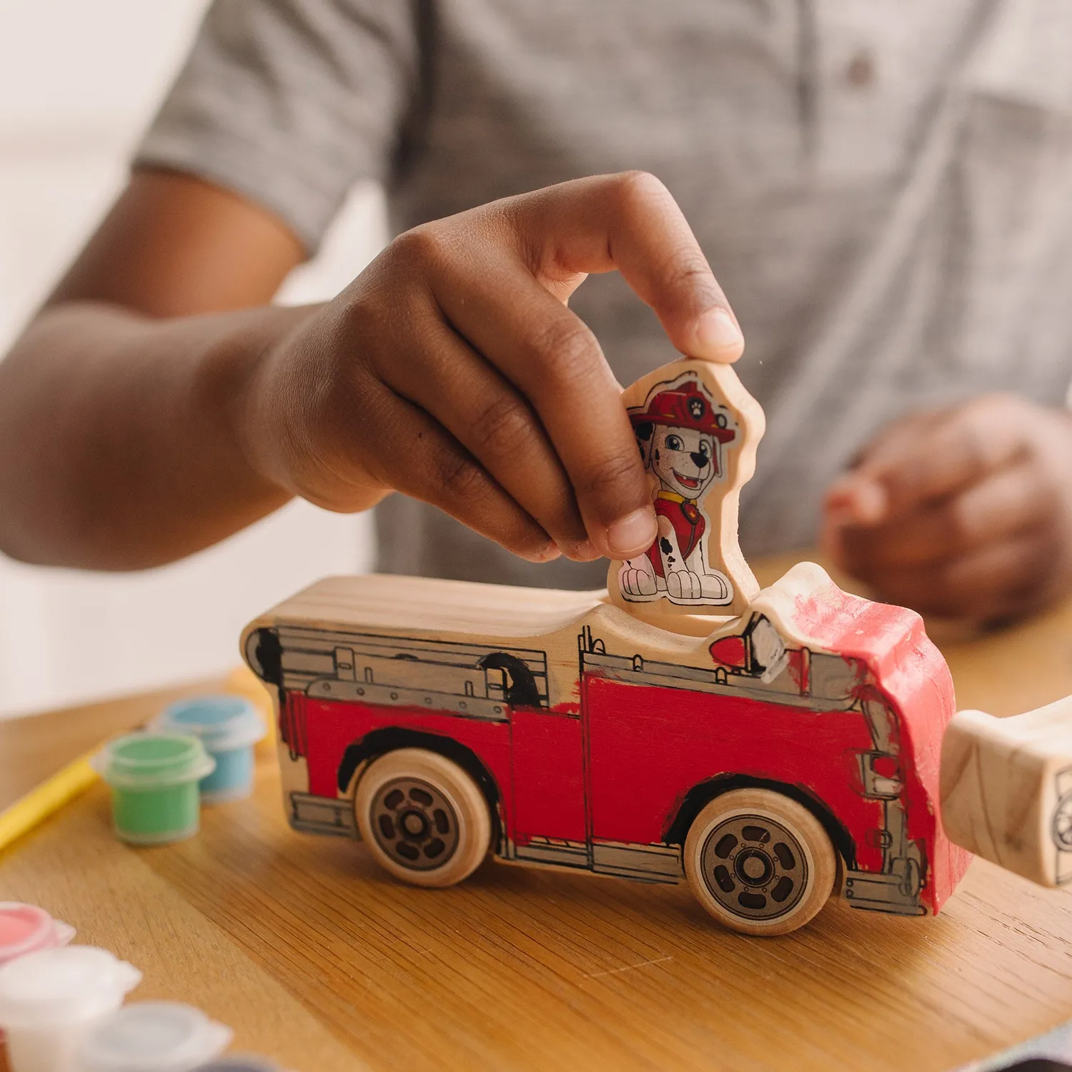 Melissa & Doug PAW Patrol Knutselset houten voertuigen verf