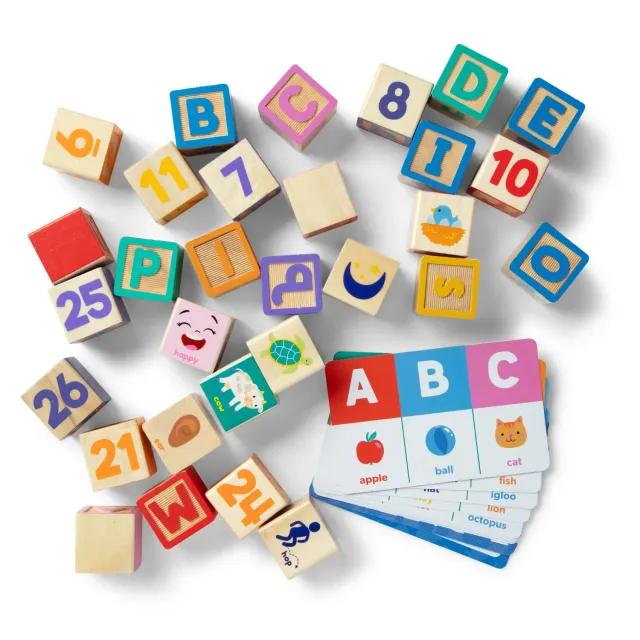 Melissa & Doug Ms Rachel Blokken Hout 30 stuks