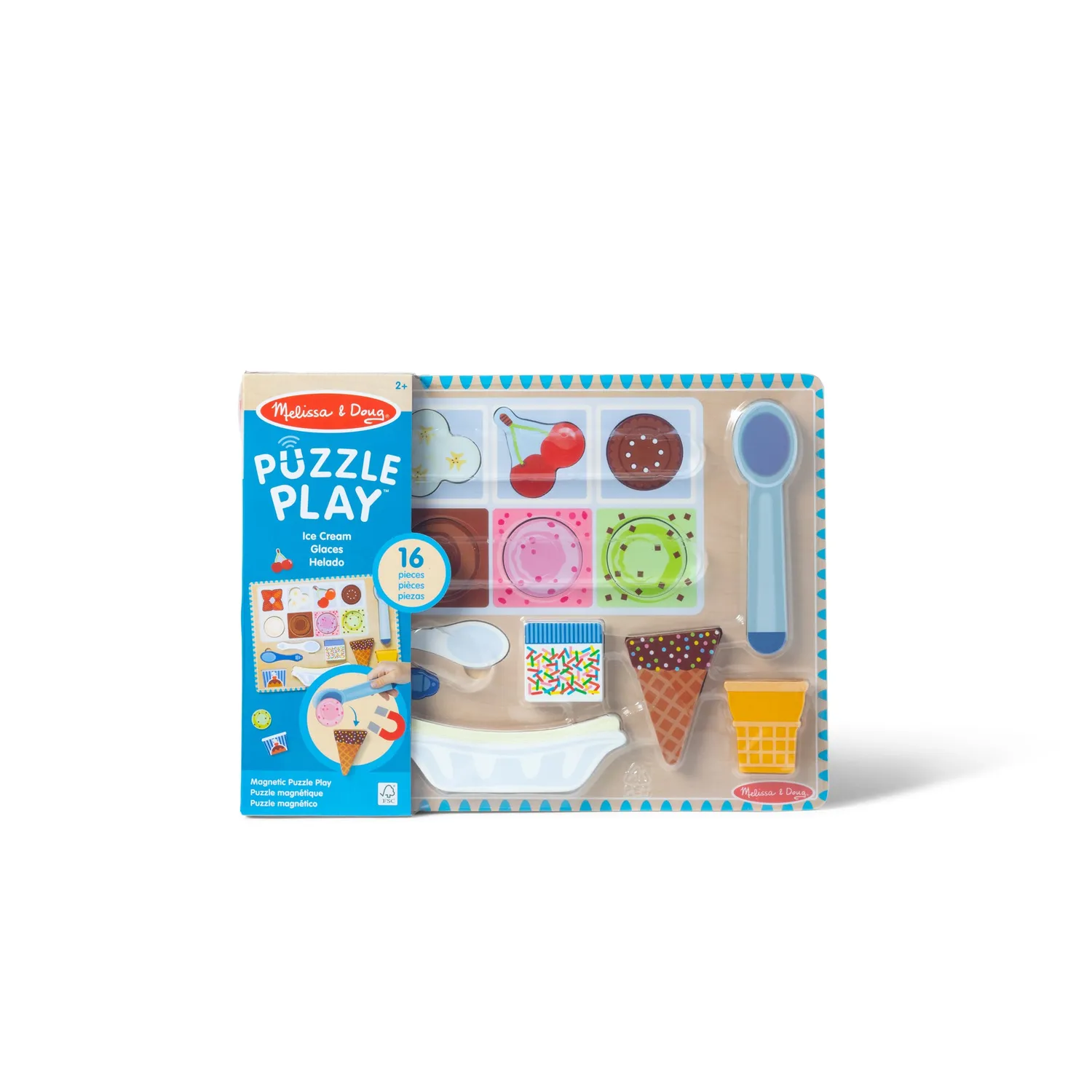 Melissa & Doug Ice Cream magneetpuzzel ijsjes hout 16 stuks