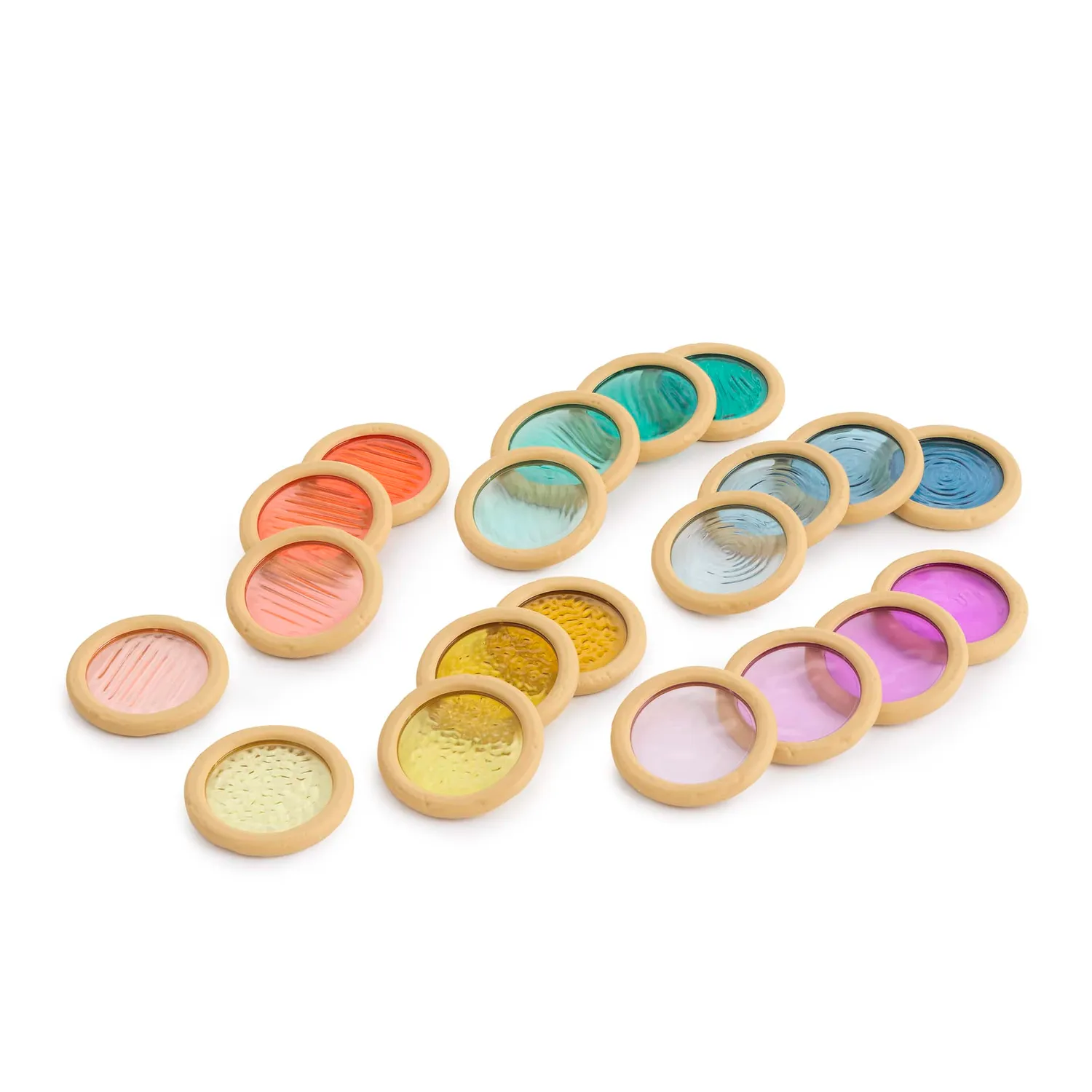 Guidecraft Light and Color Textured Discs 20 sensorisch
