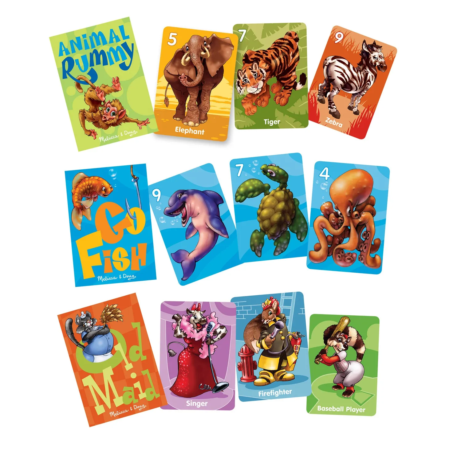 Melissa & Doug Classic Card Game Set kaartspel 3 spellen