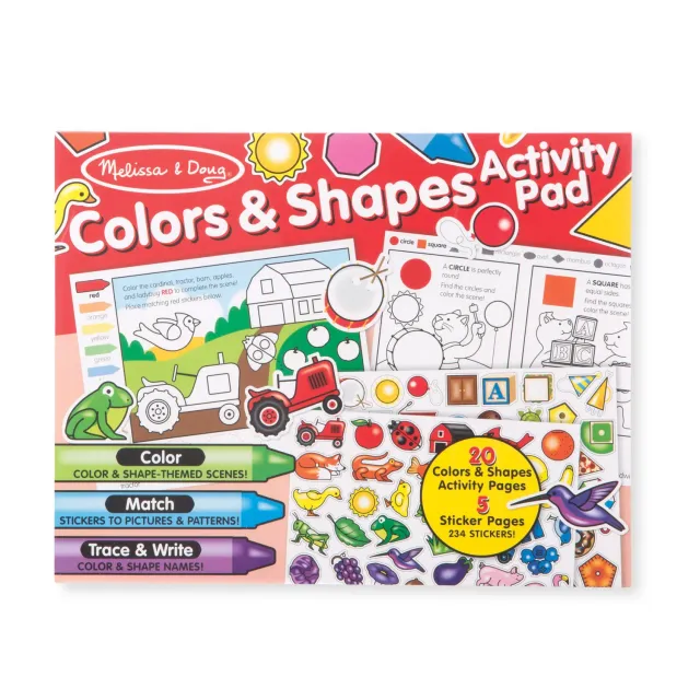 Melissa & Doug Colors & Shapes activiteitenblok stickers