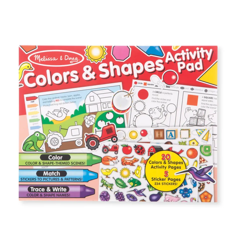 Melissa & Doug Colors & Shapes activiteitenblok stickers