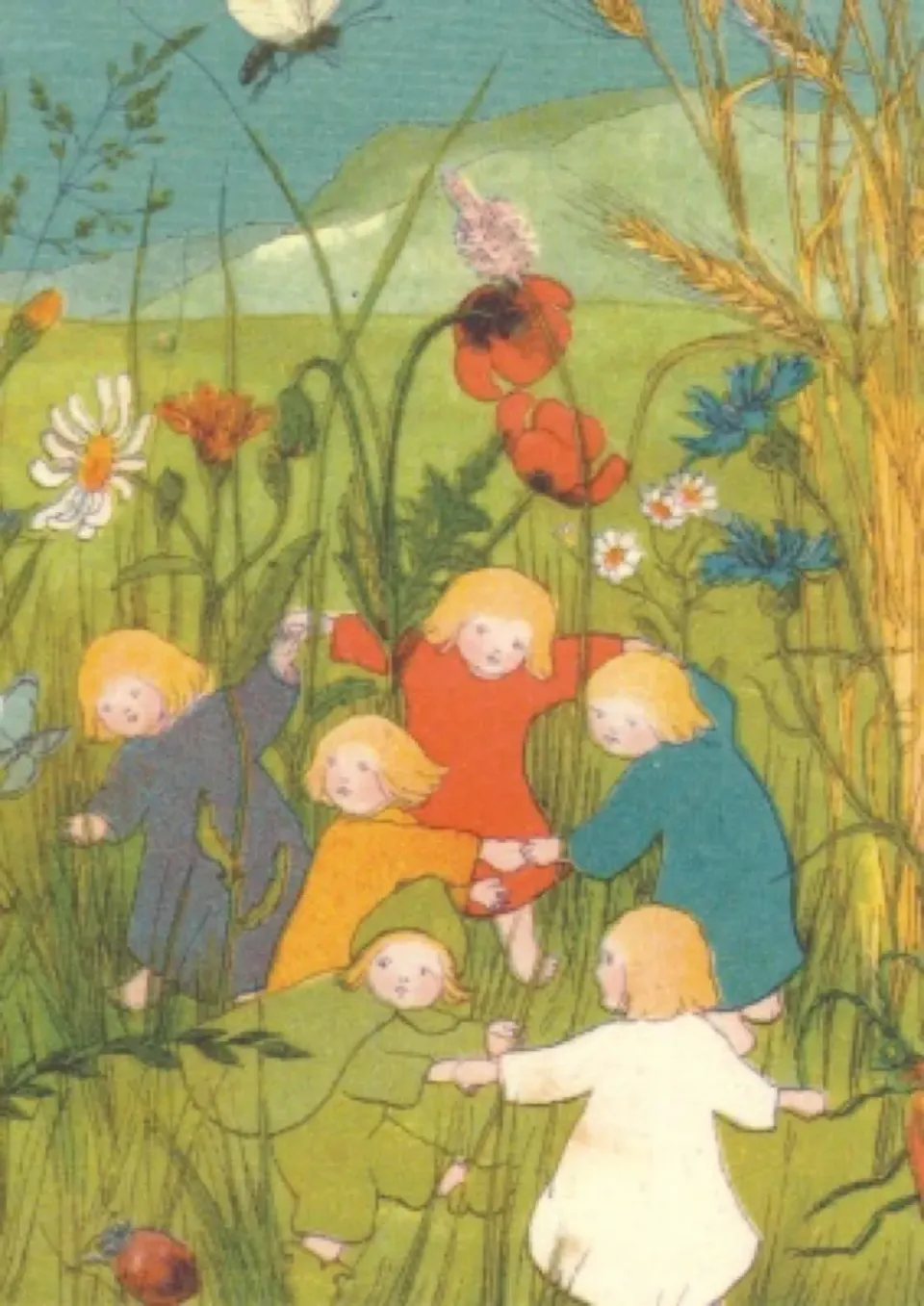 Ginger Fairy Wortelkindertjes Zomer ansichtkaart 15 cm